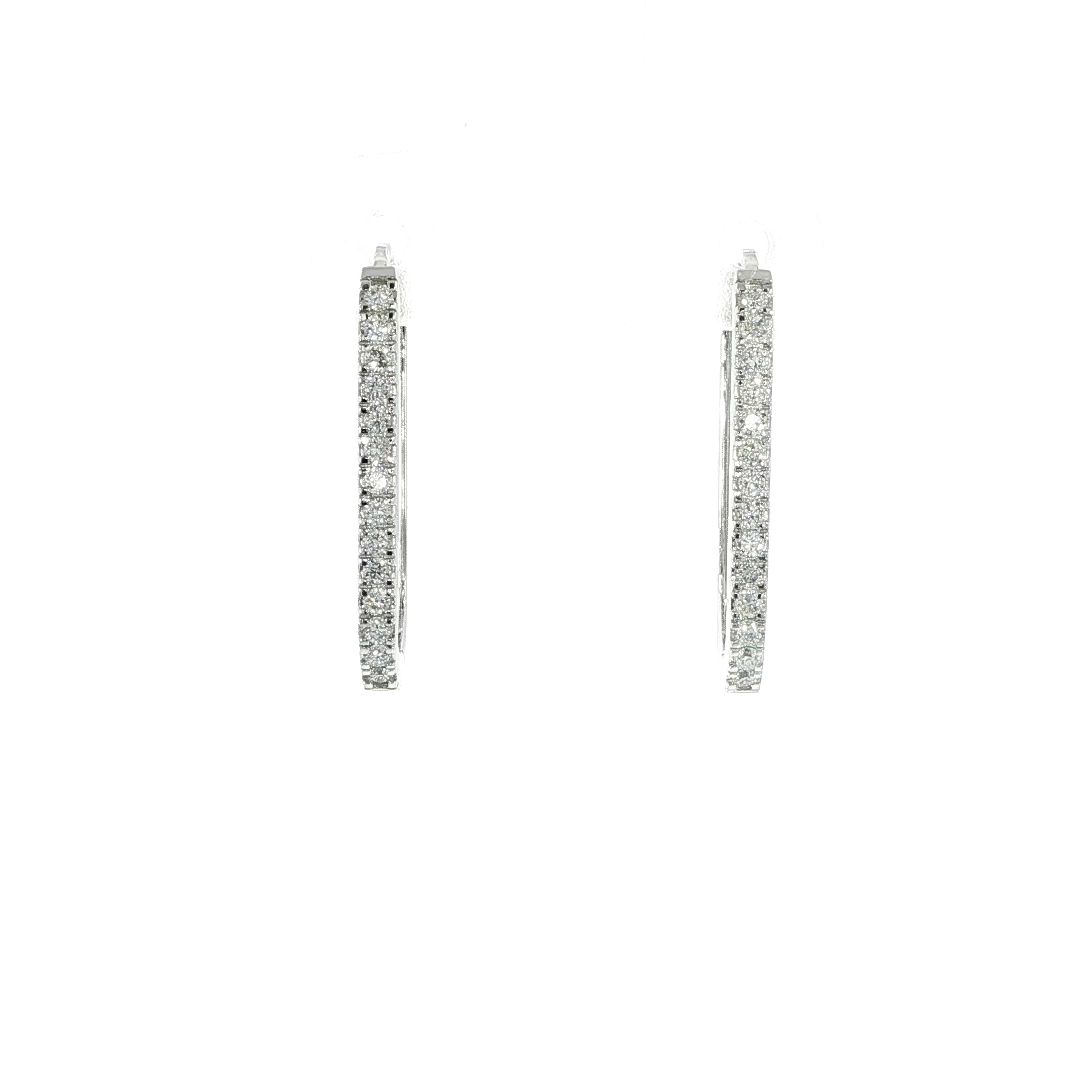 14K Gold Diamond Paperclip Earrings – 0.25 CT