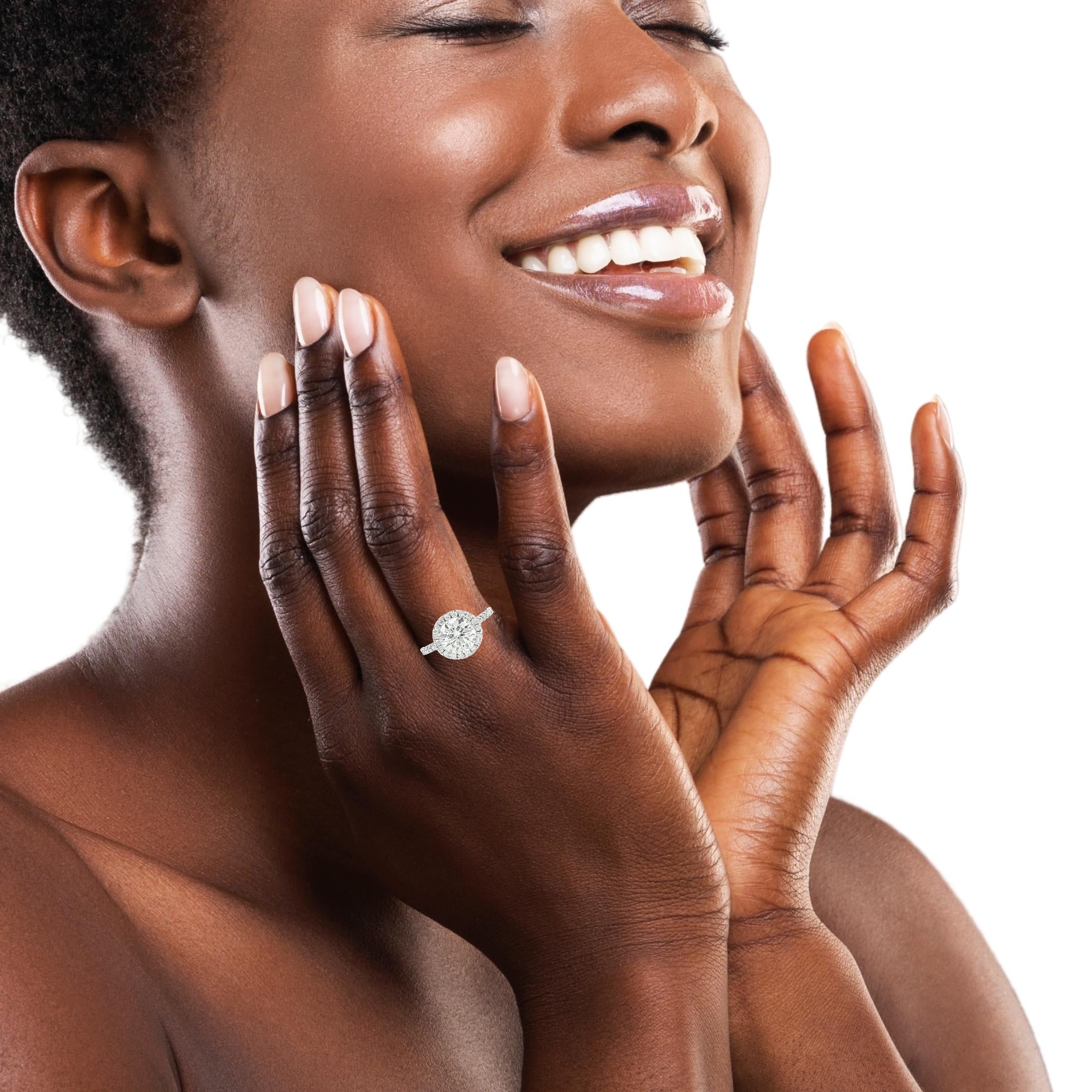 925 Sterling Silver 2ct VVS Moissanite Engagement Ring - 7