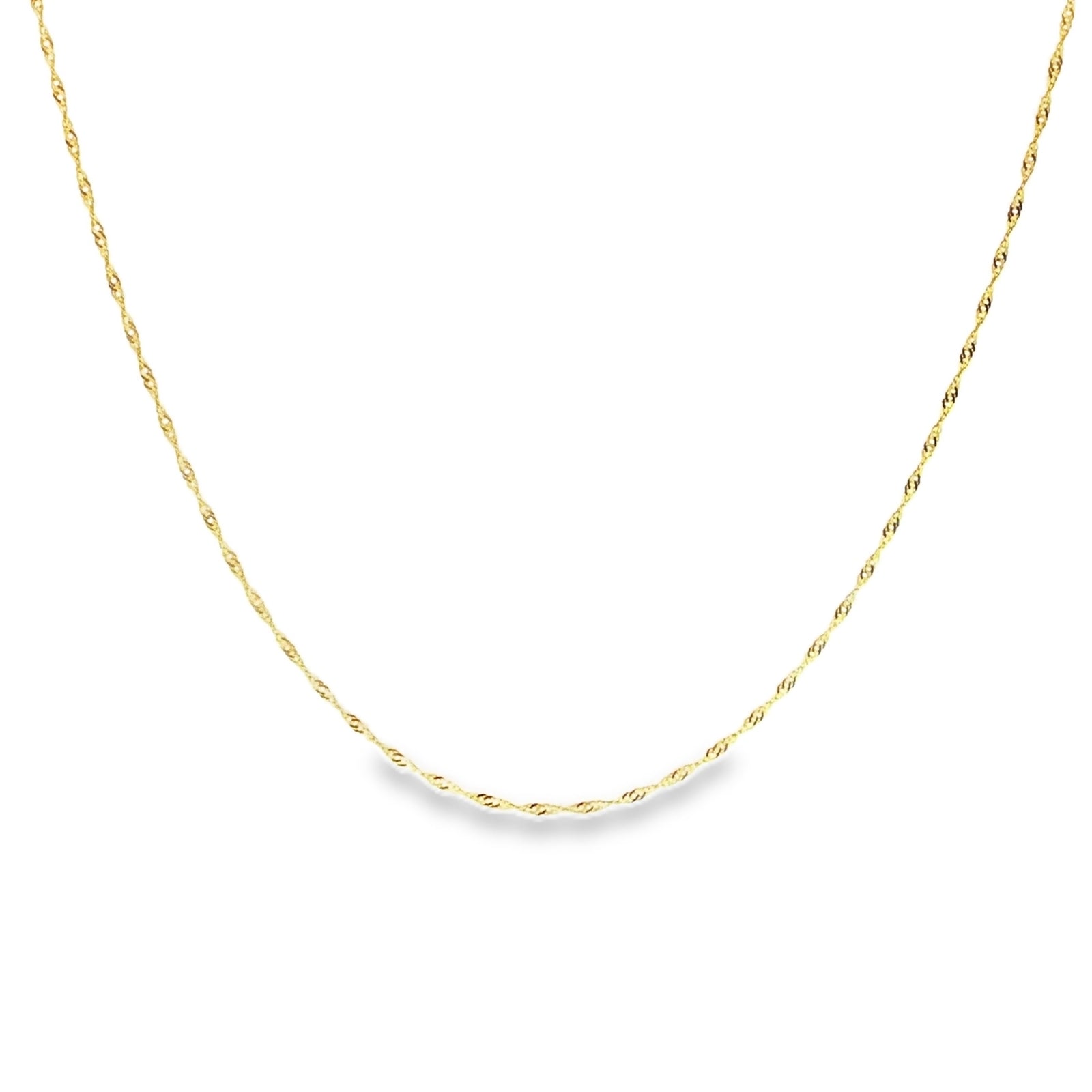 14K yellow gold 2MM Singapore chain