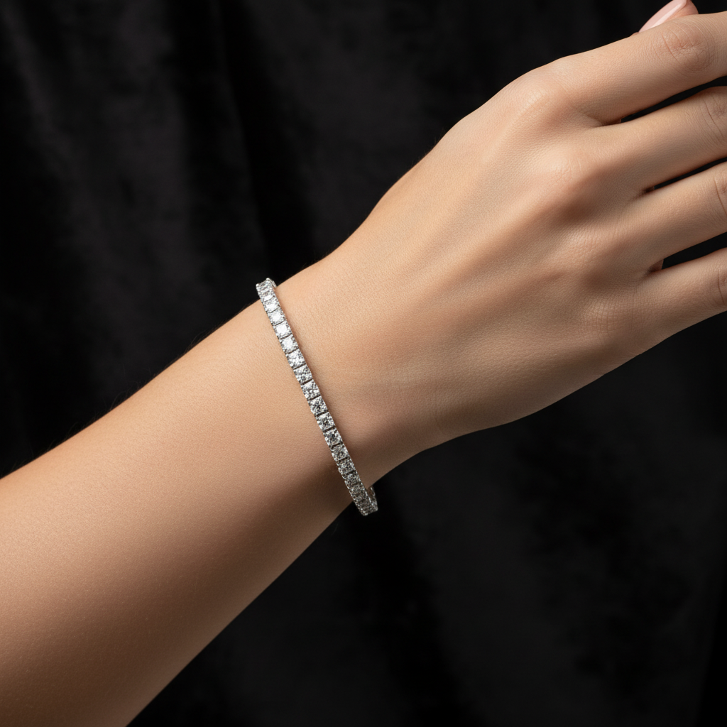 14K Diamond Tennis Bracelet – 3mm