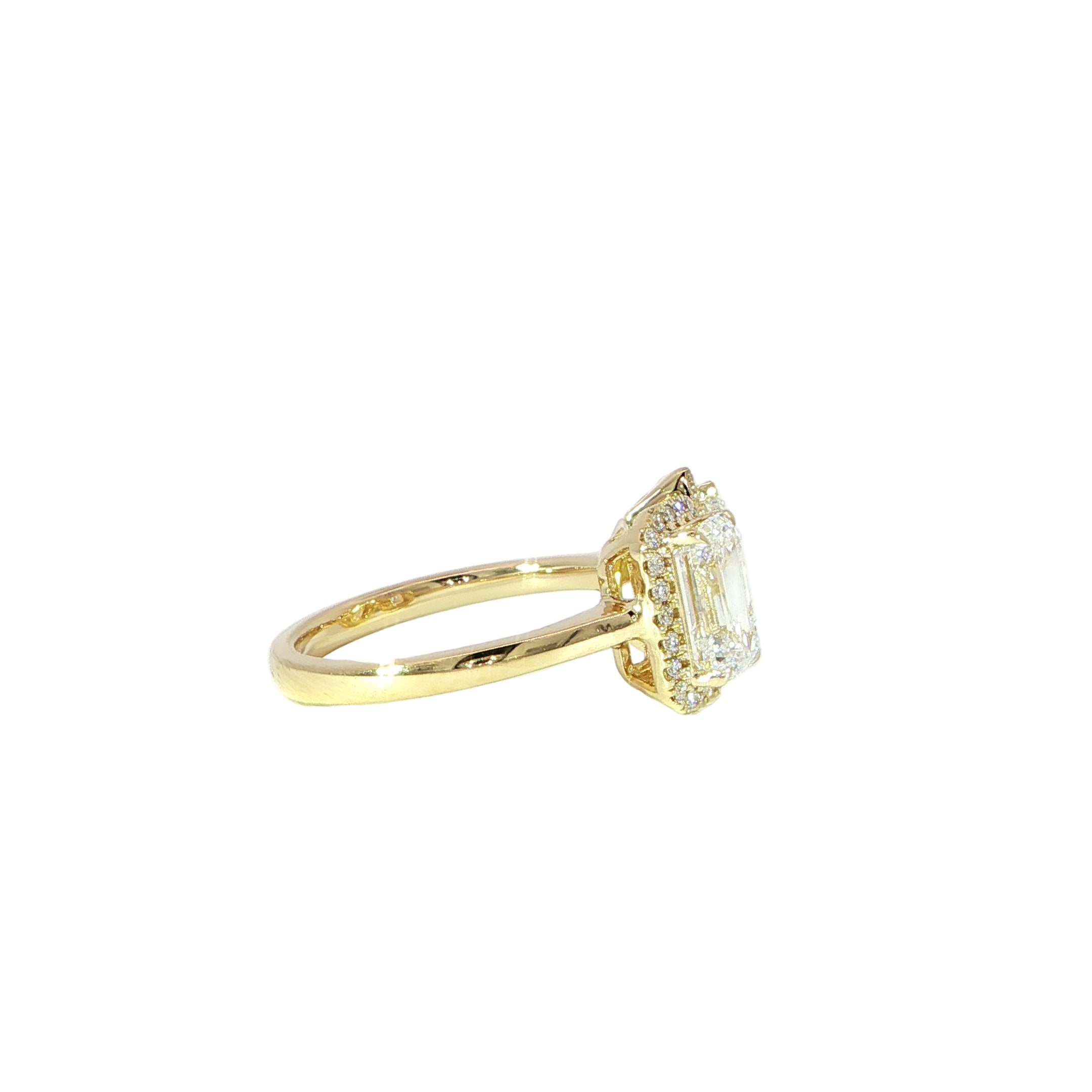14K Yellow Gold Toi et Moi Lab Grown Diamond Ring (Both Stones IGI Certified)
