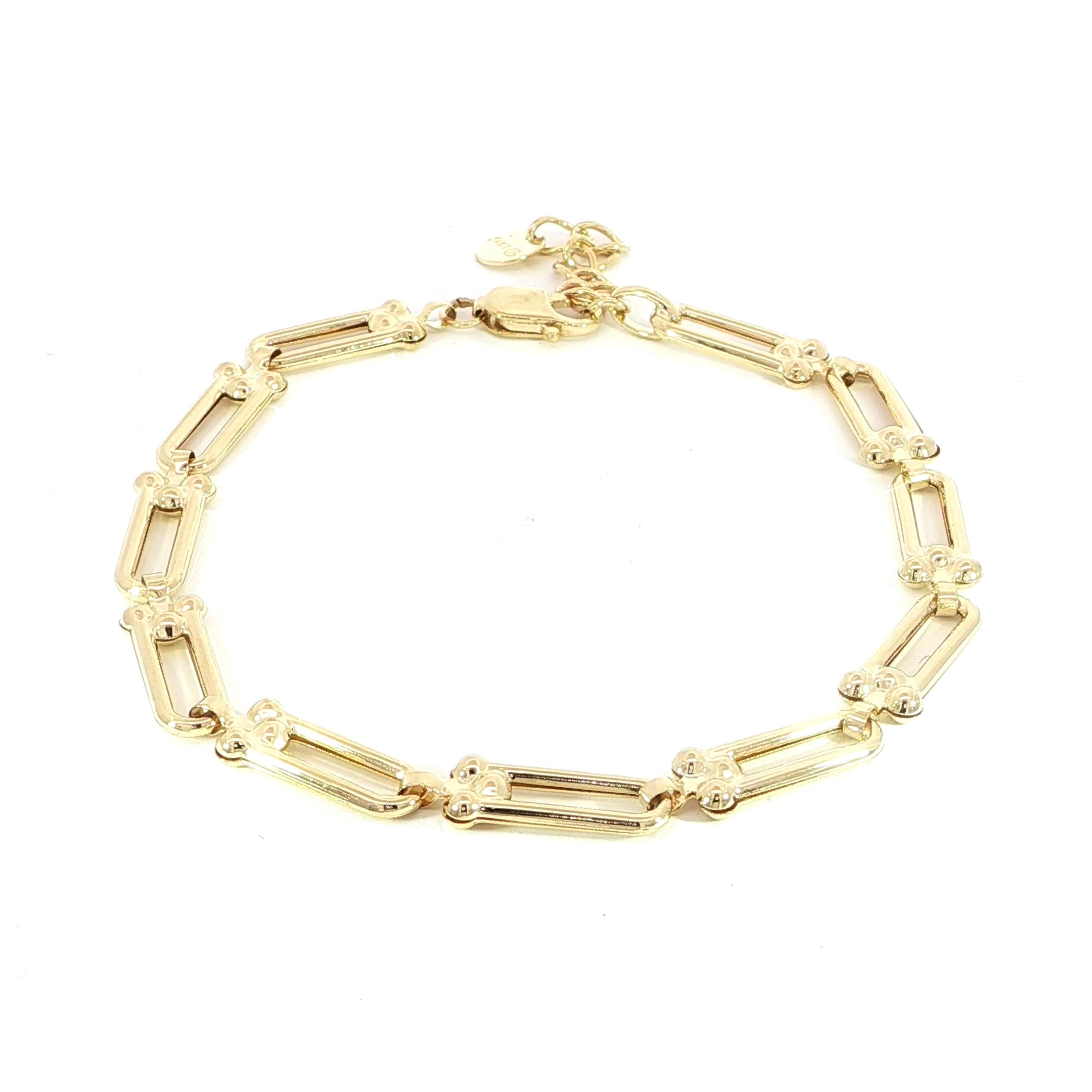 14K Gold Paperclip Bracelet – 5MM