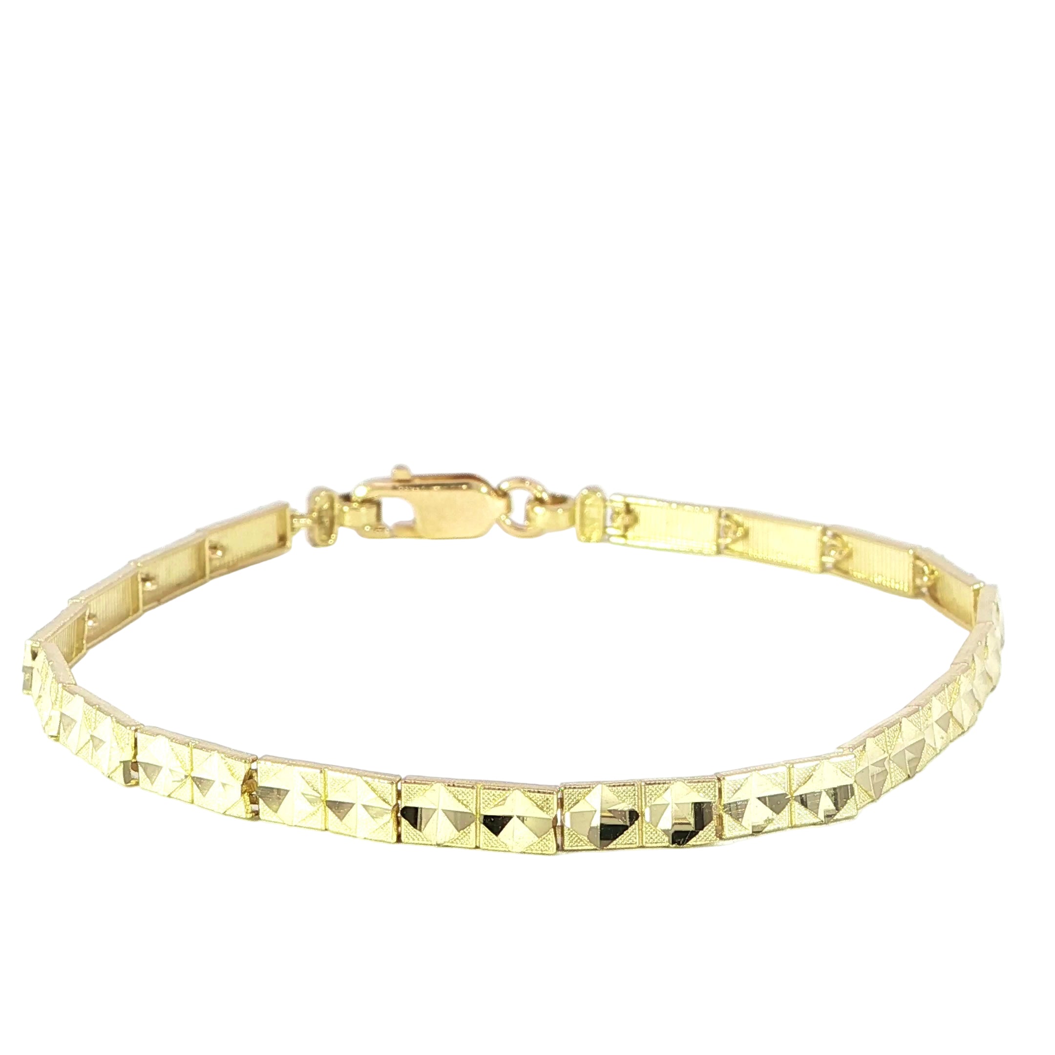 10K Yellow Gold Nuggets Bracelet - 3.6MM