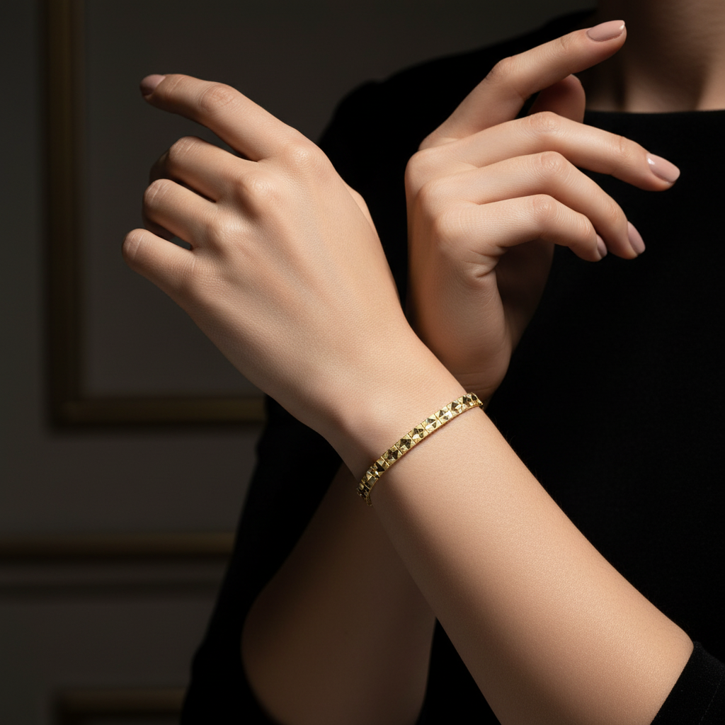 10K Gold Nugget Bracelet – 3.6MM