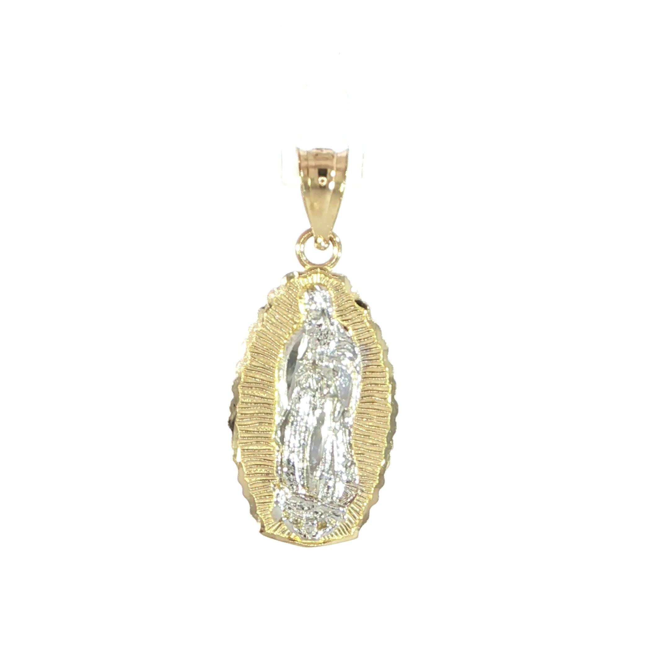 14K Gold Virgin Mary Pendant