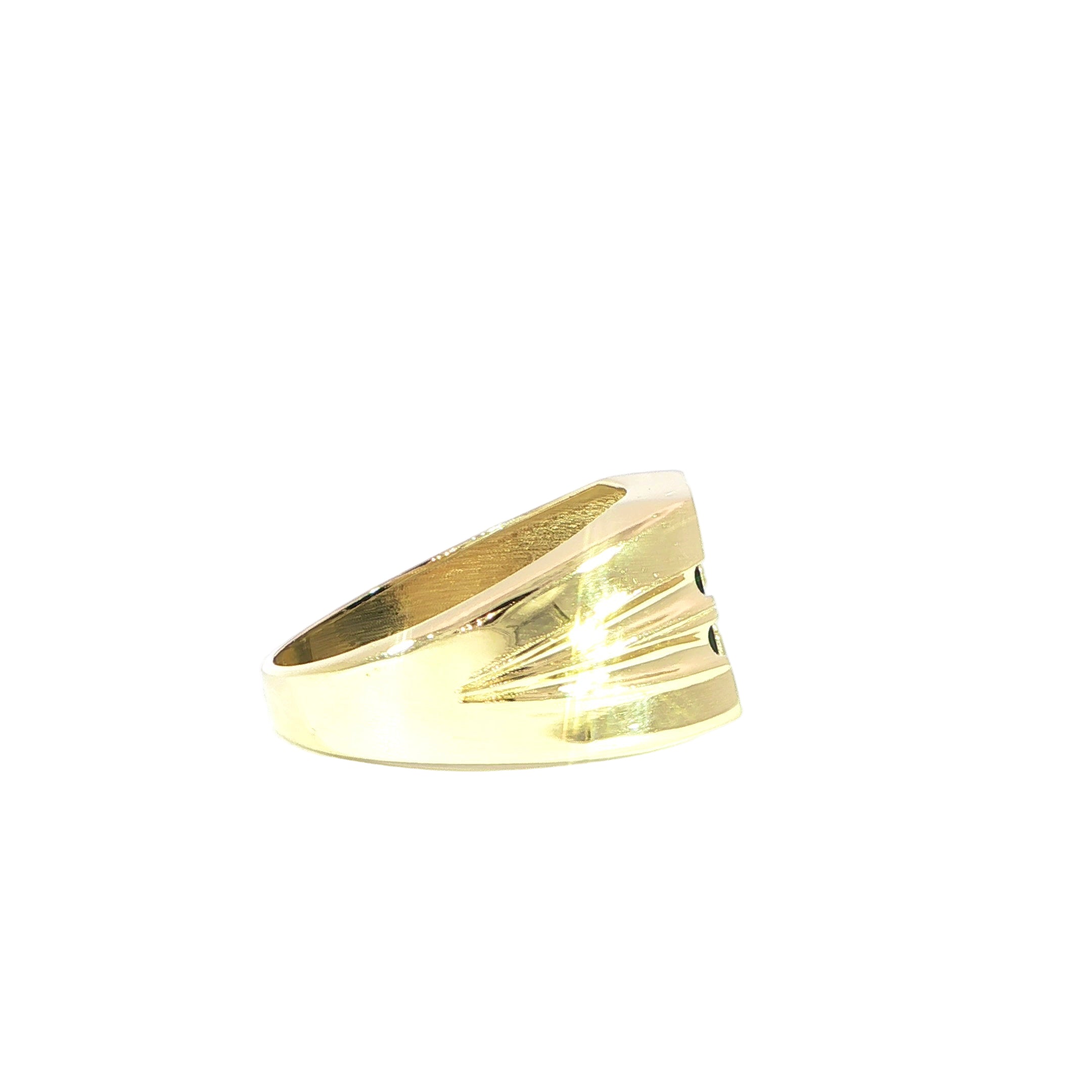 14K Gold Black Onyx Ring – 12.84mm Top Width