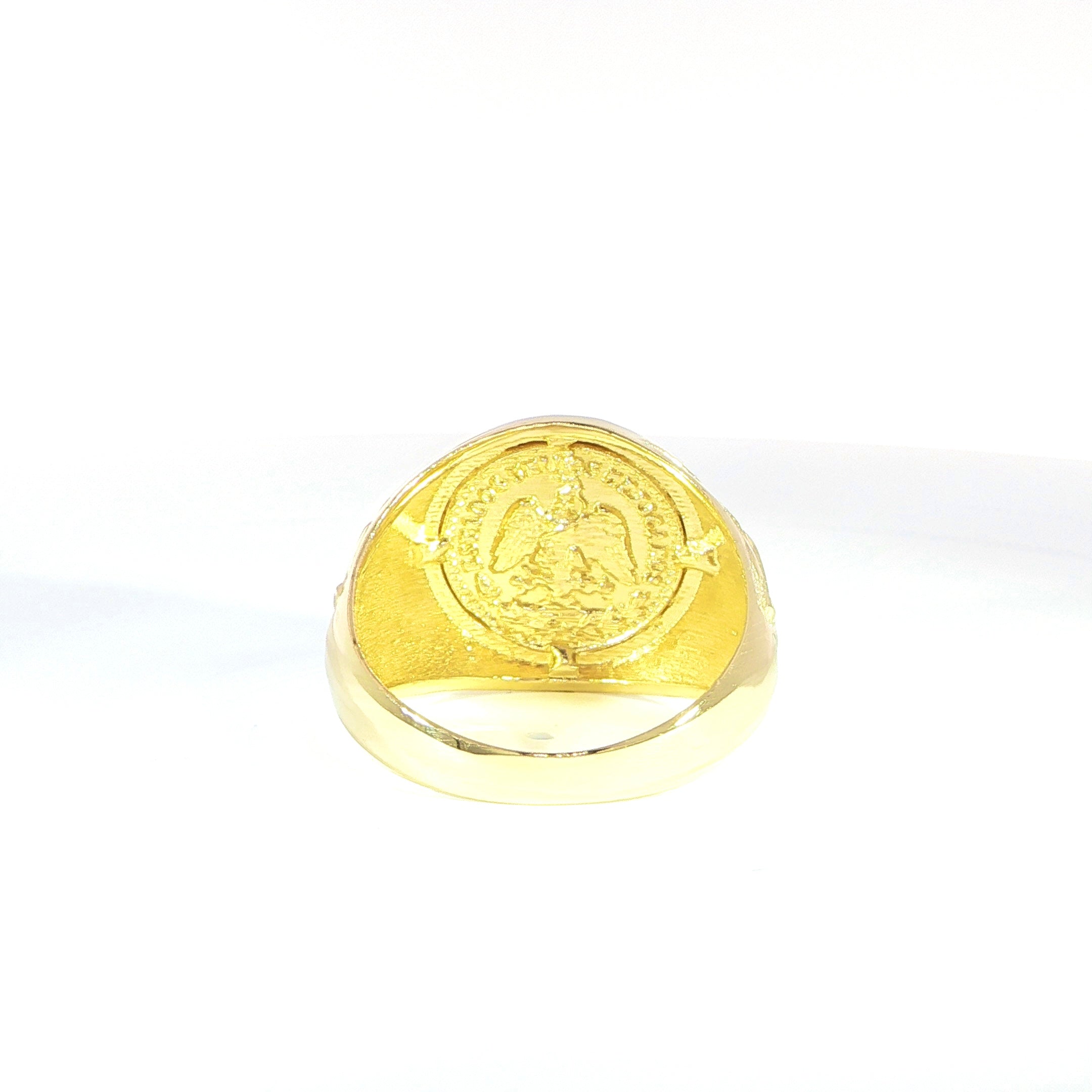 14K Gold Coin Ring (Pesos Design) – 17mm