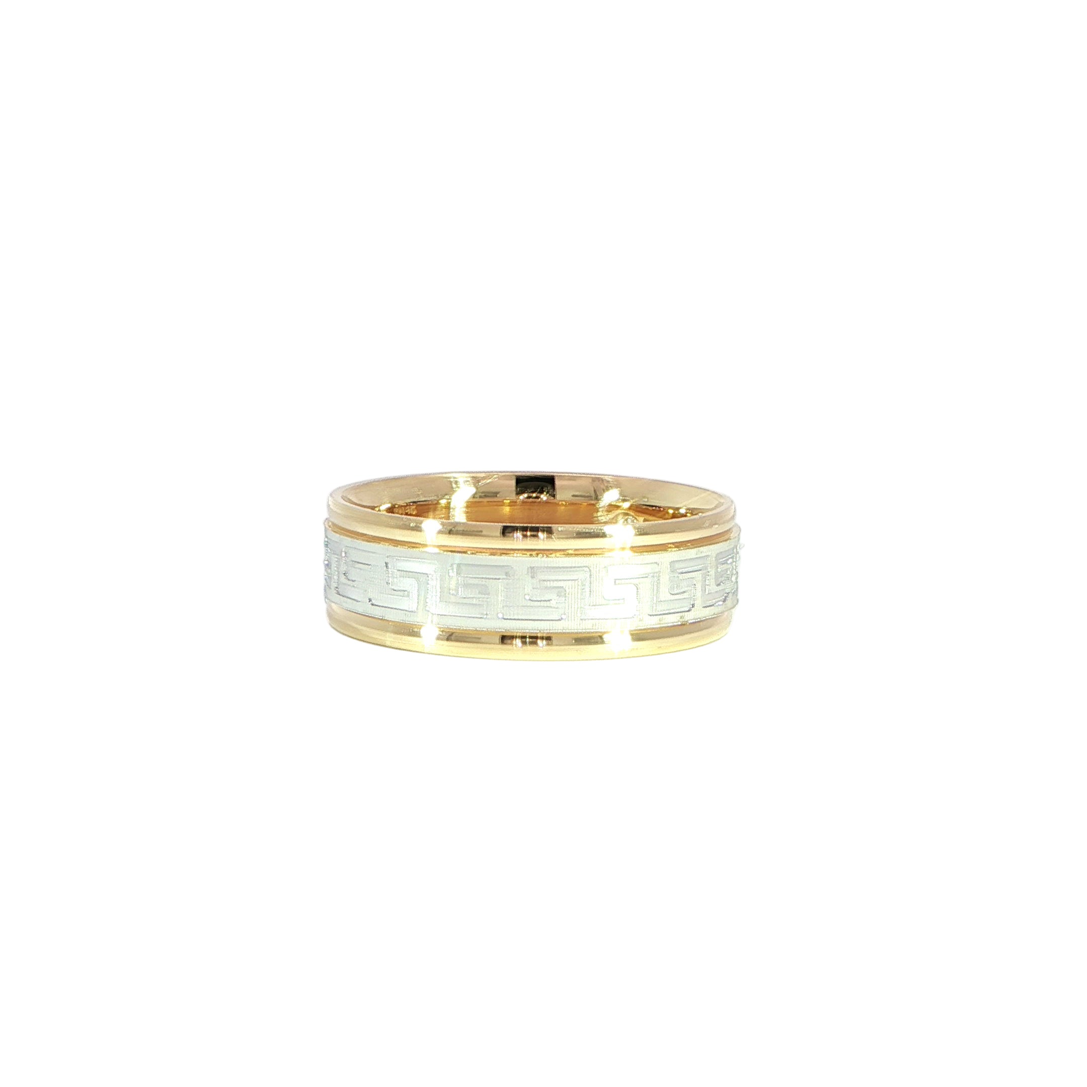 14K Gold Greek Ring - 1