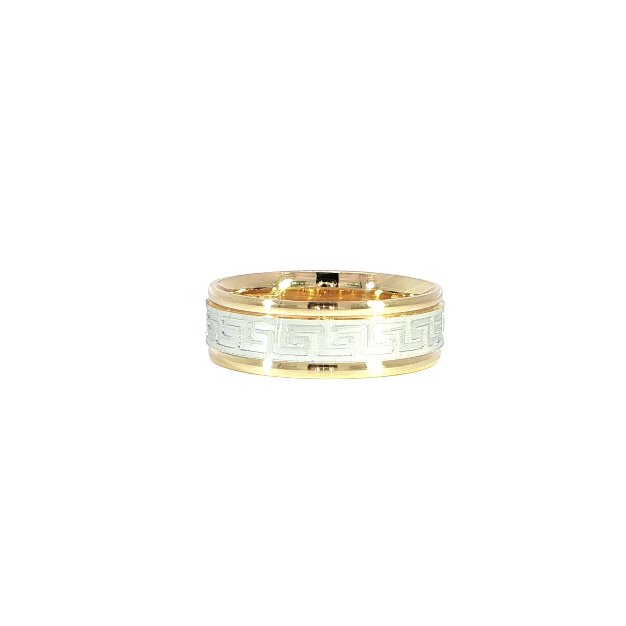 14K Gold Greek Ring - 1
