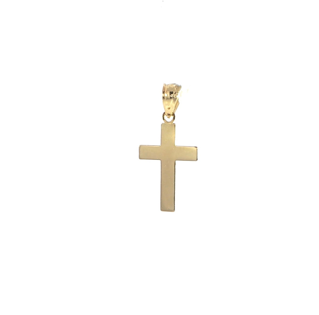 14K Yellow Gold Plain Cross Pendant (1)