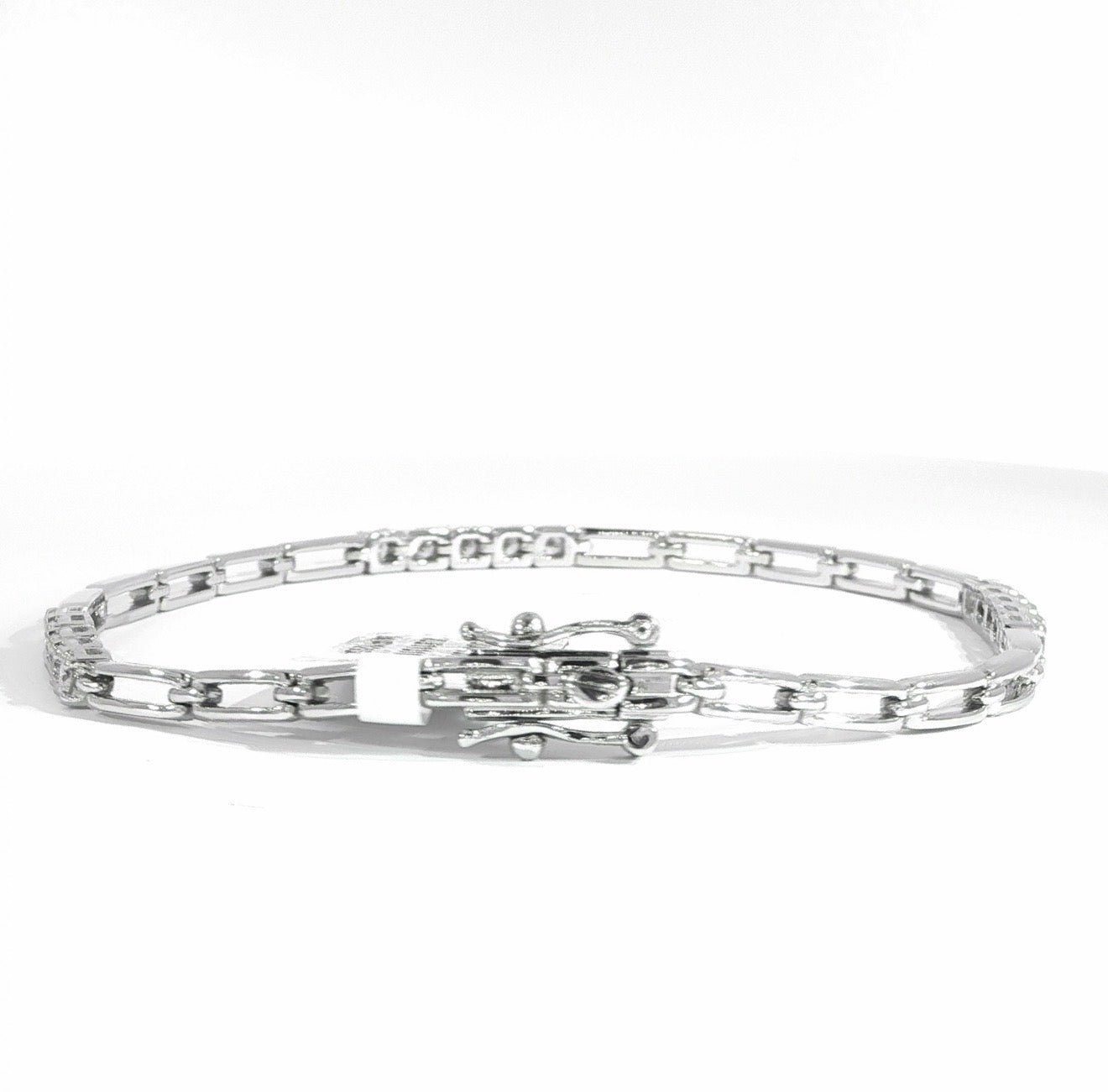 14K White Gold Link Bracelet – 1.00 Carat