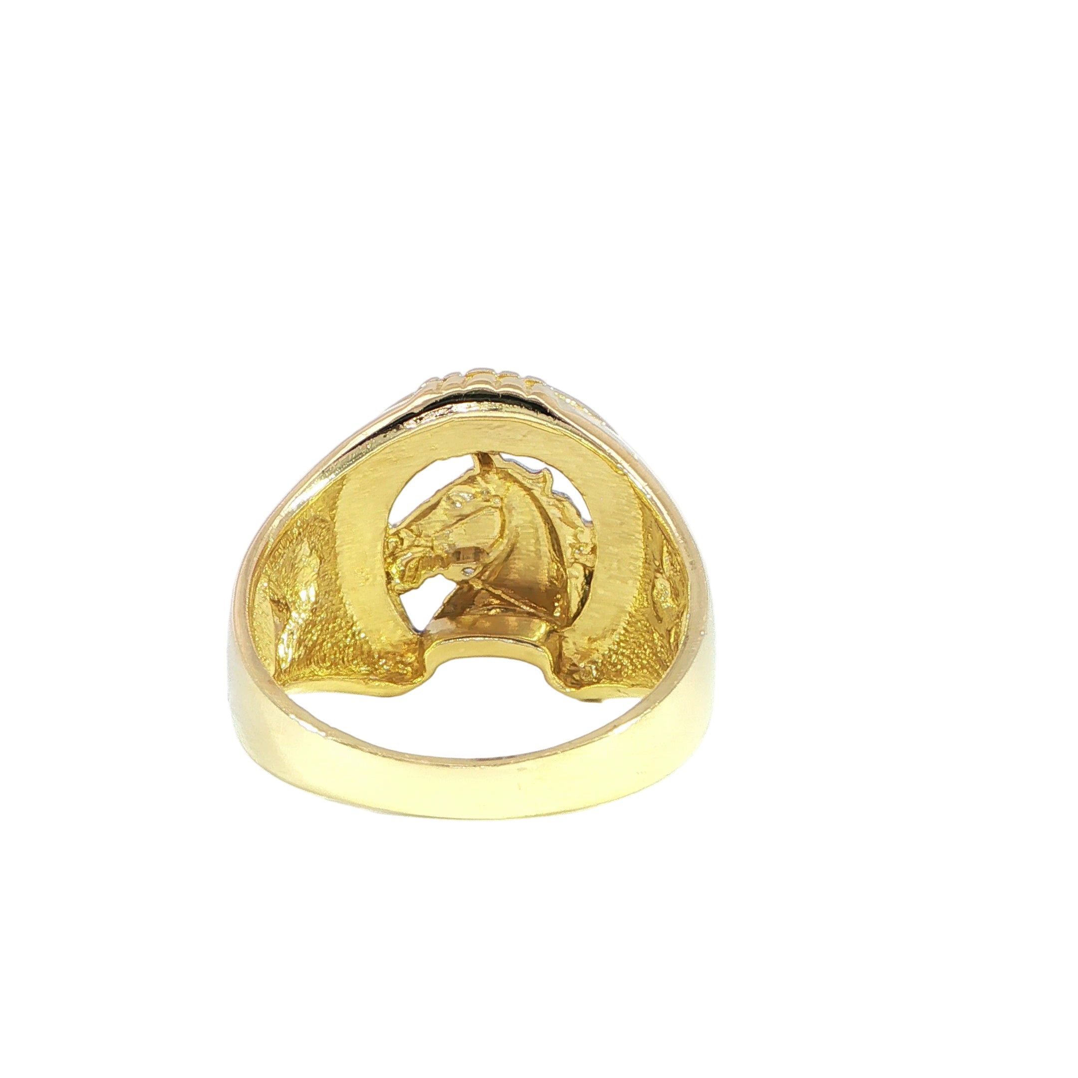 14K Gold Horse Ring – 18.25mm