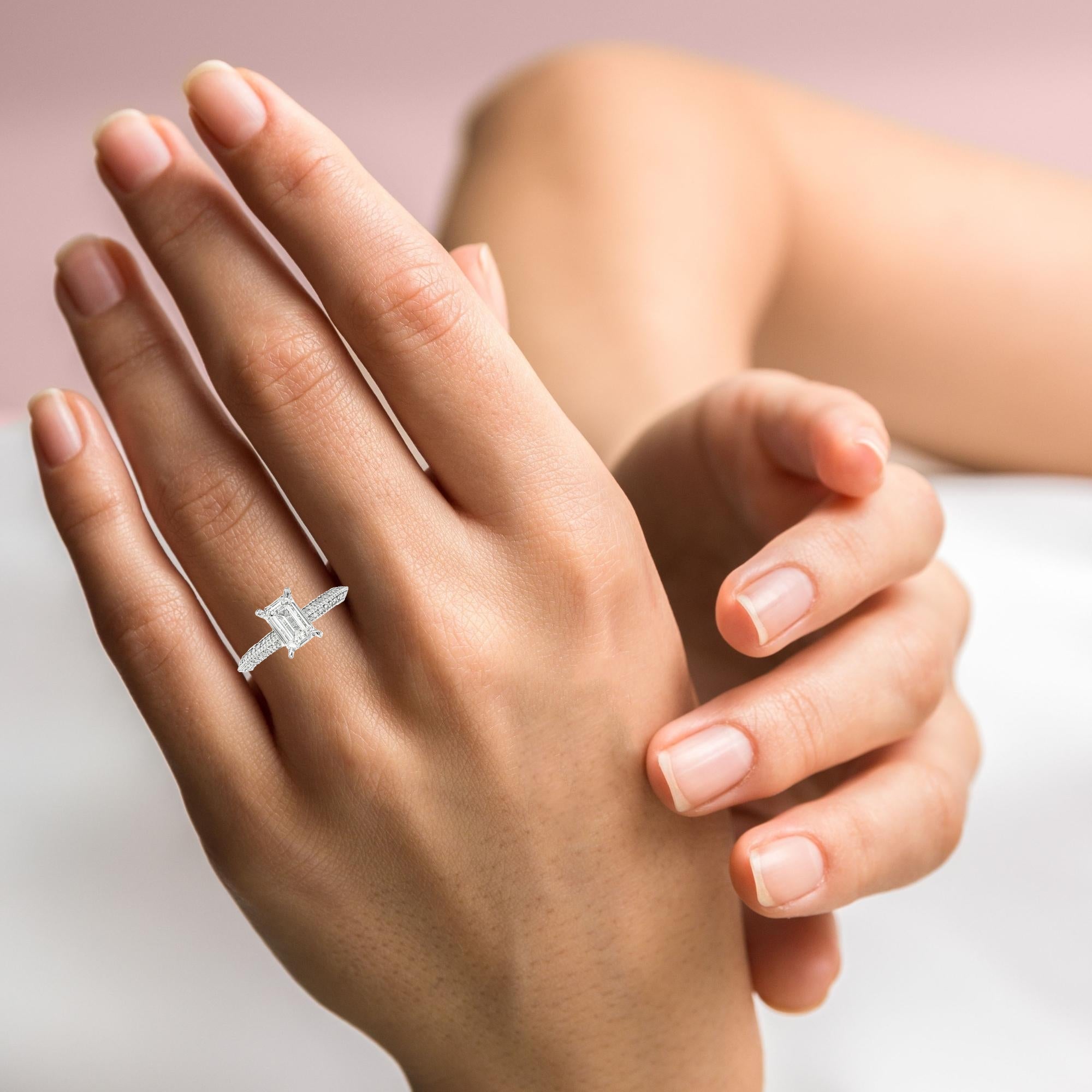 14K 1CT LG Diamond Engagement Ring