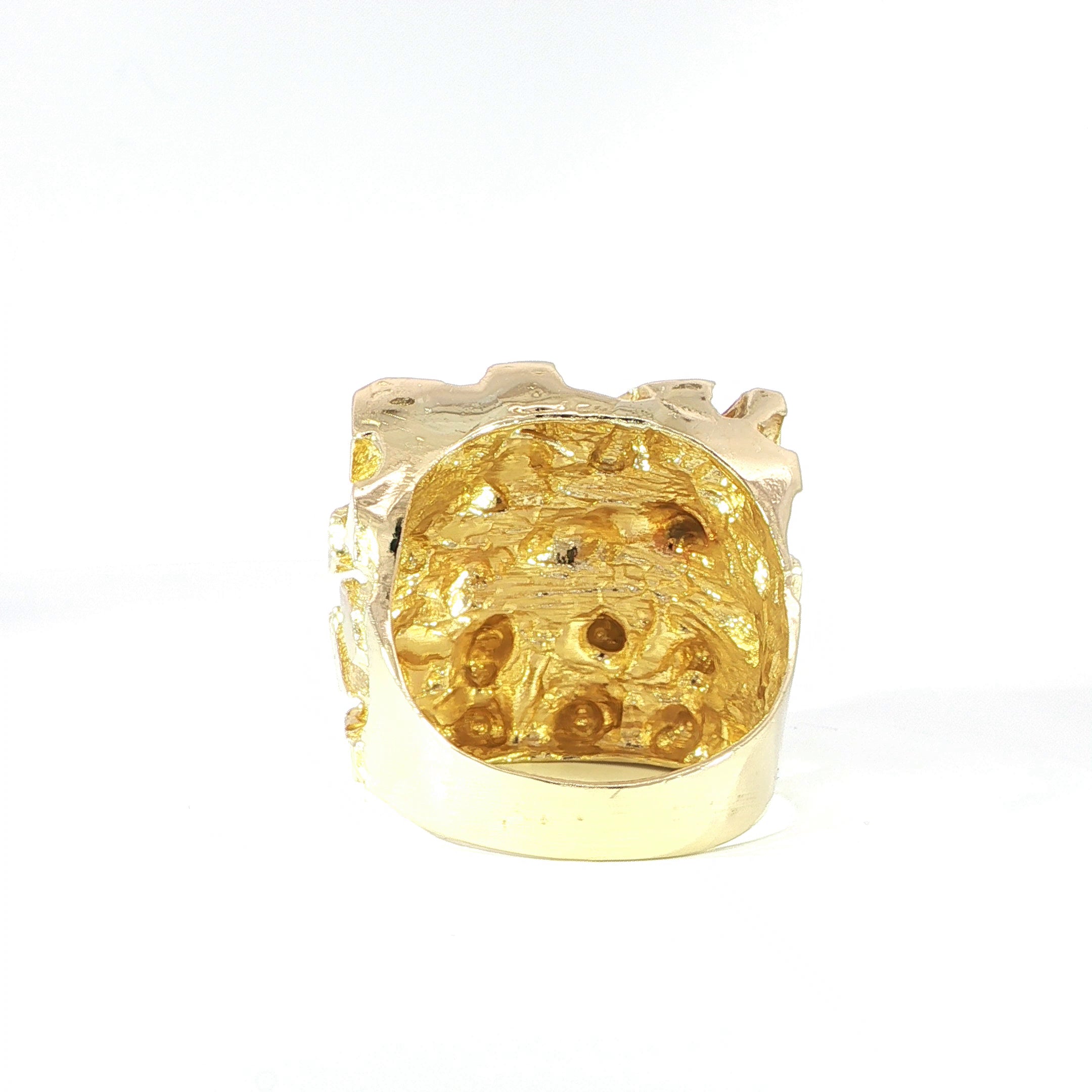 14K Gold Nugget Ring - 22MM