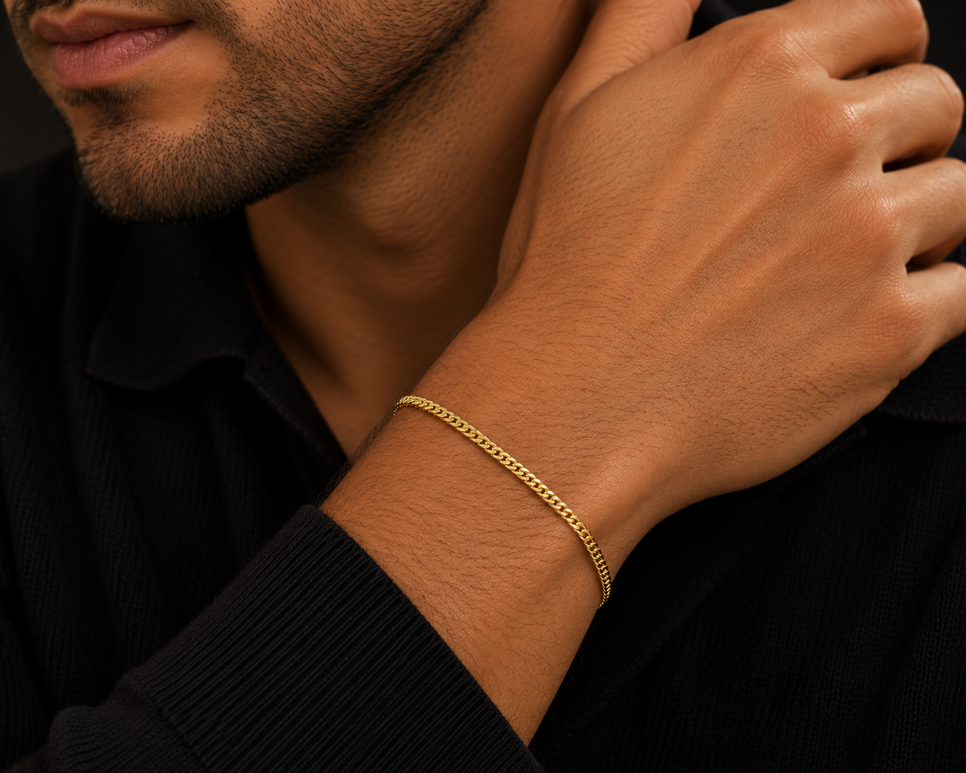 Solid 10K Yellow Gold Cuban Bracelet