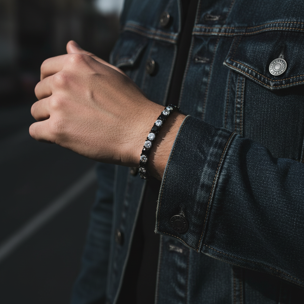 Sterling Silver Tennis Bracelet – VVS Moissanite – 4mm