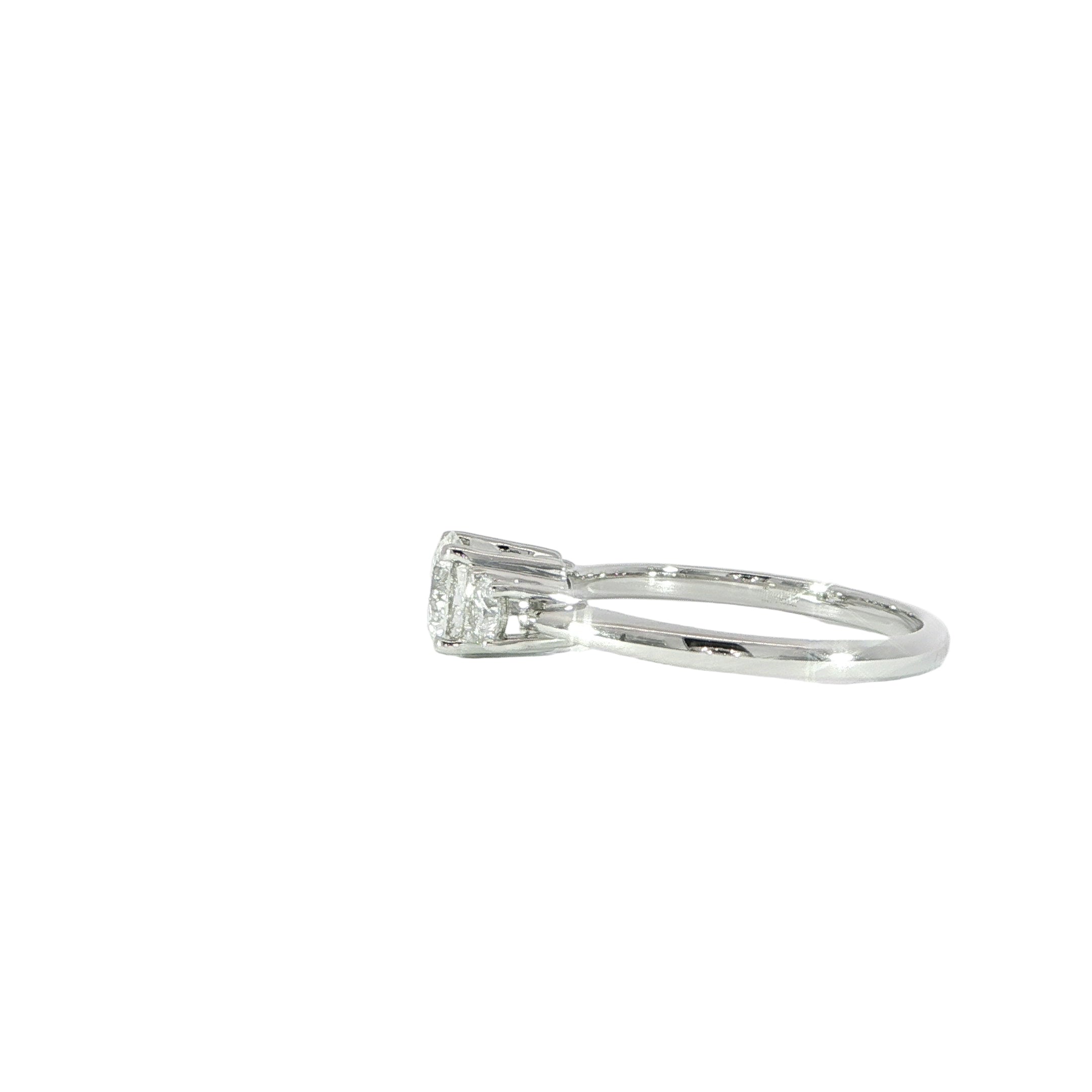 14K Gold Three-Stone Diamond Ring