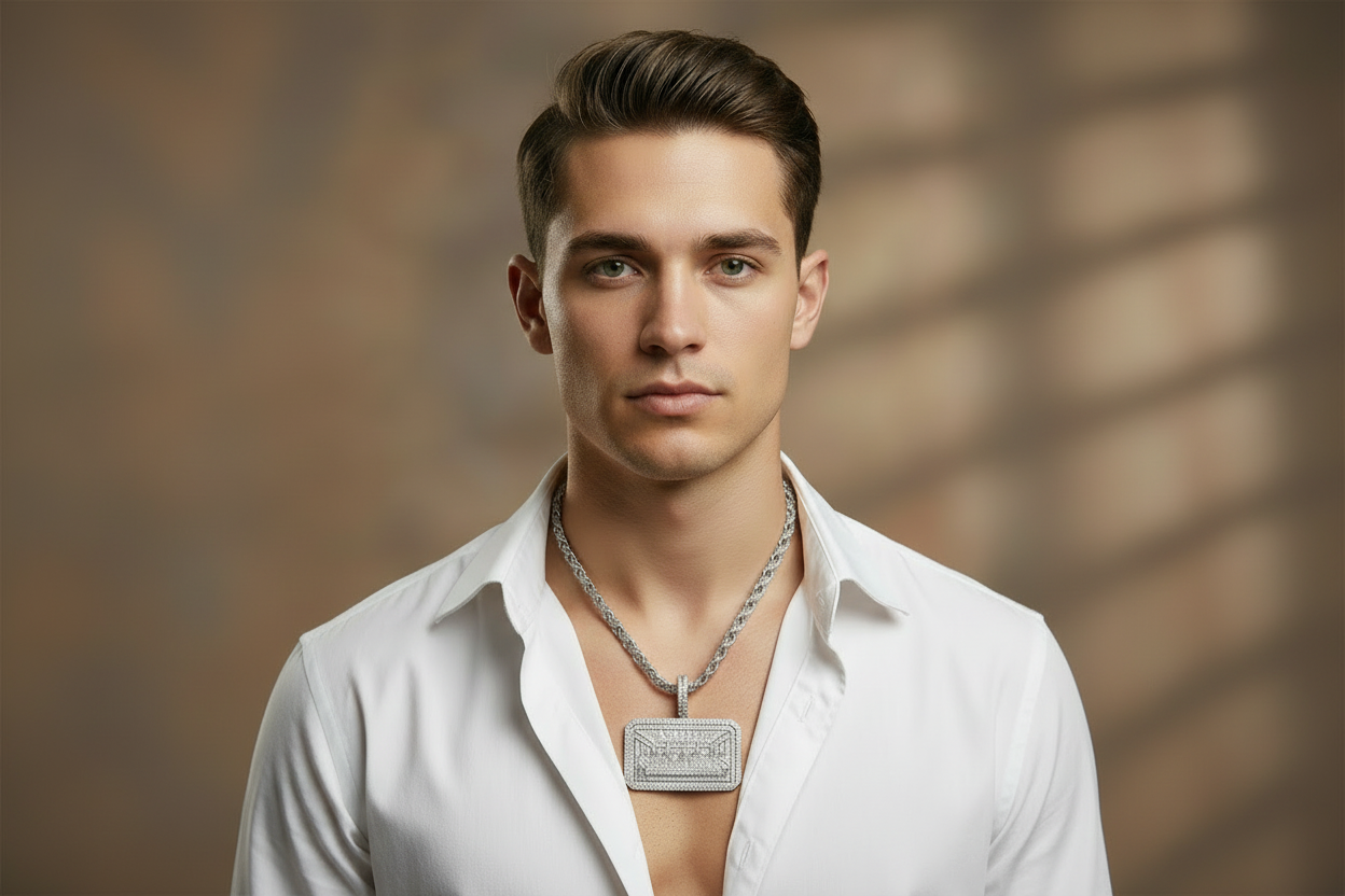 Sterling Silver Last Supper Pendant – VVS Moissanite 9 CTW