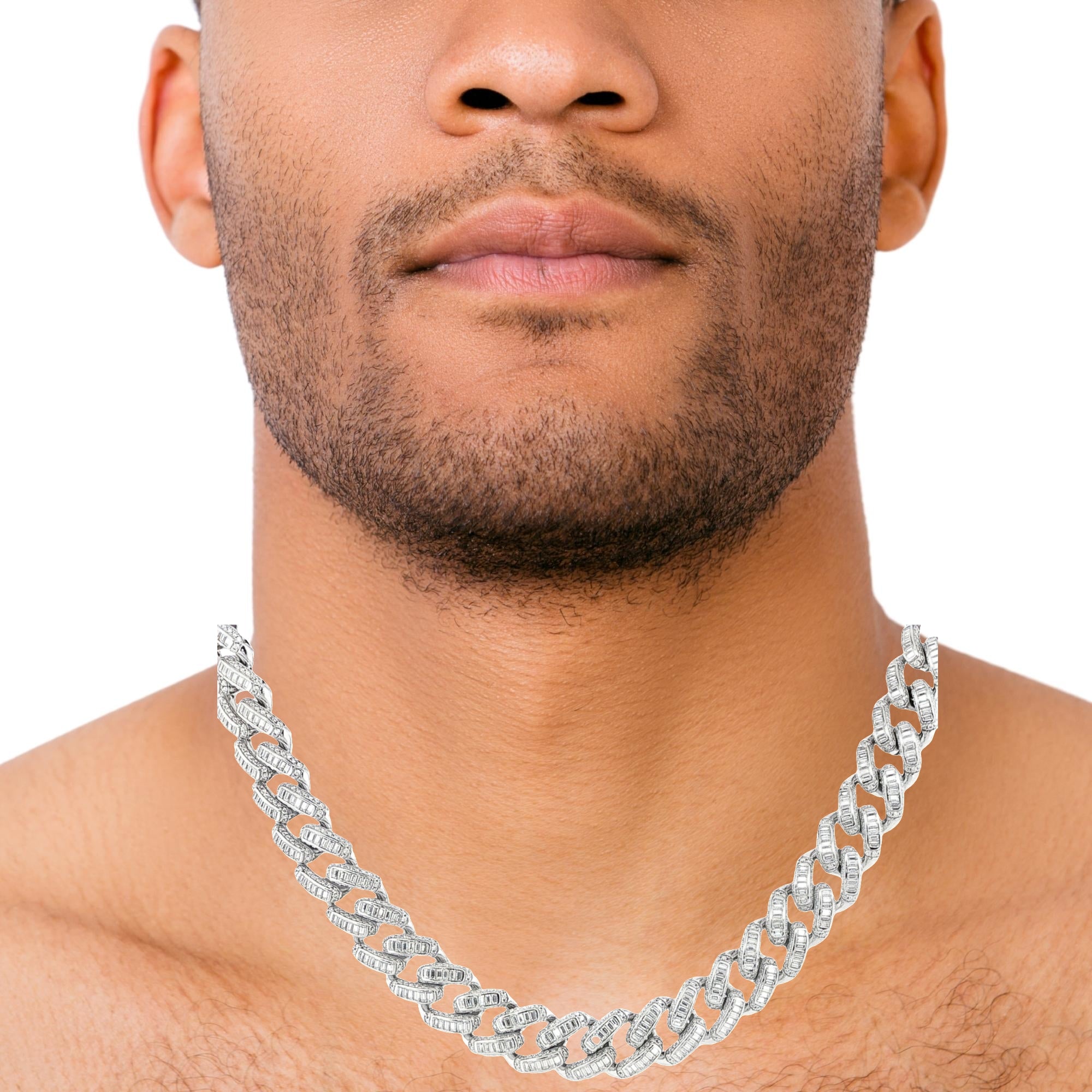 Sterling Silver Miami Cuban Chain – 16mm VVS Moissanite