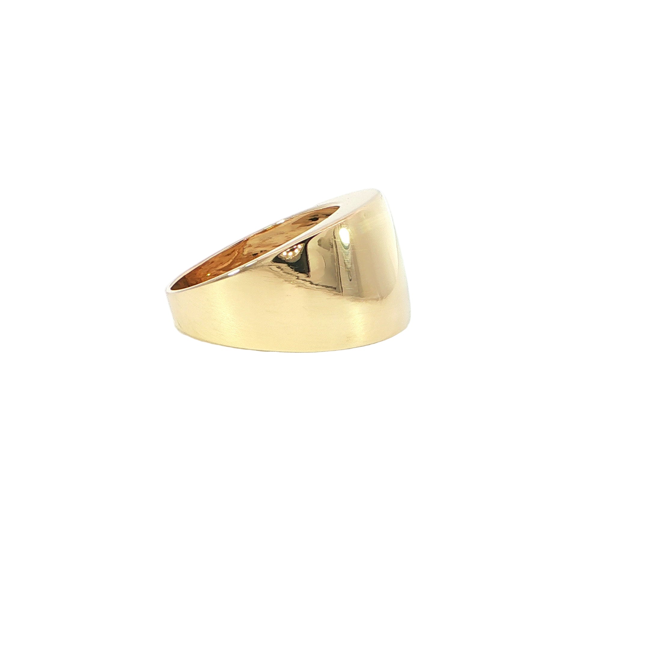 14K Yellow Gold Dome Ring – 13MM