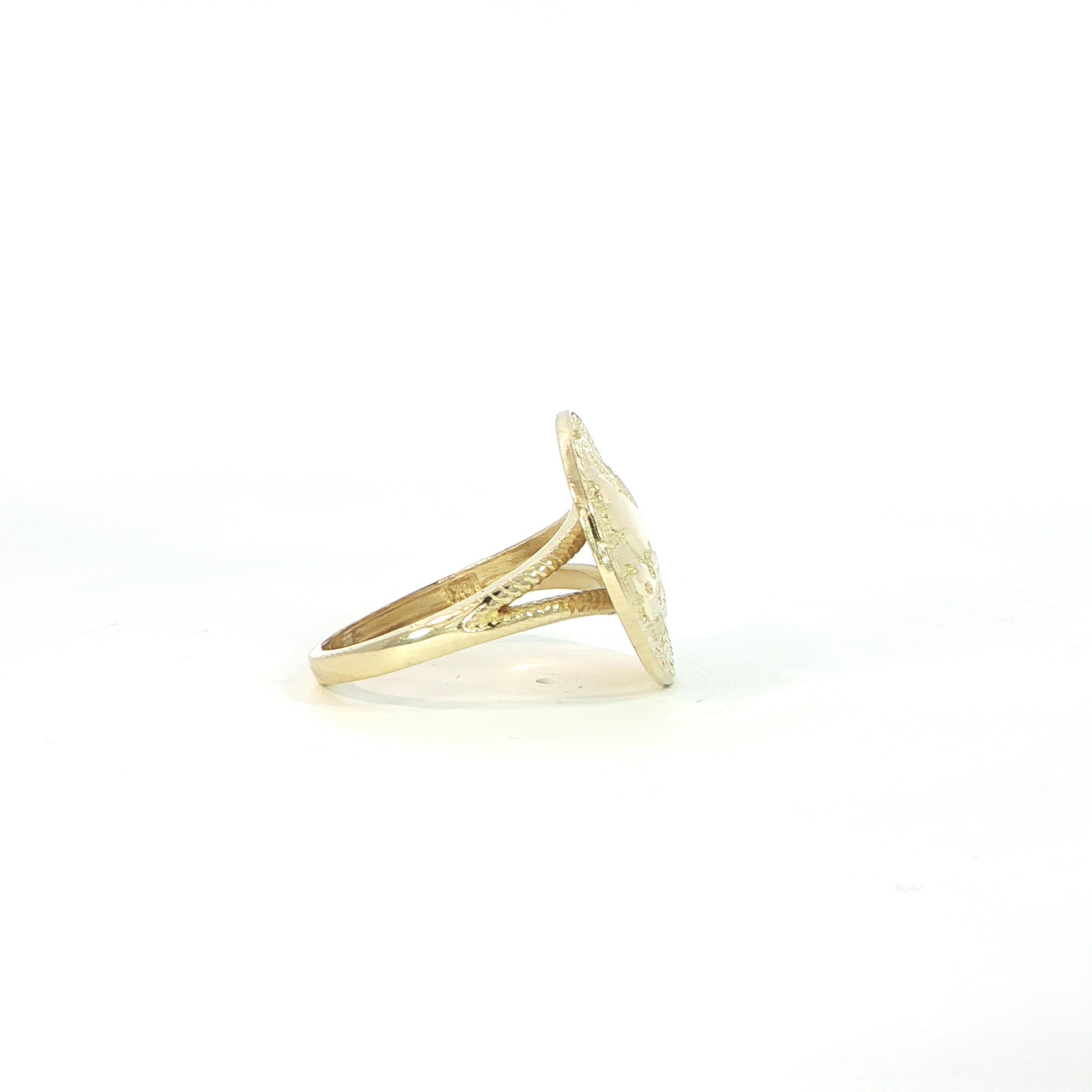 10K Gold “The World Is Yours” Ring - 15MM