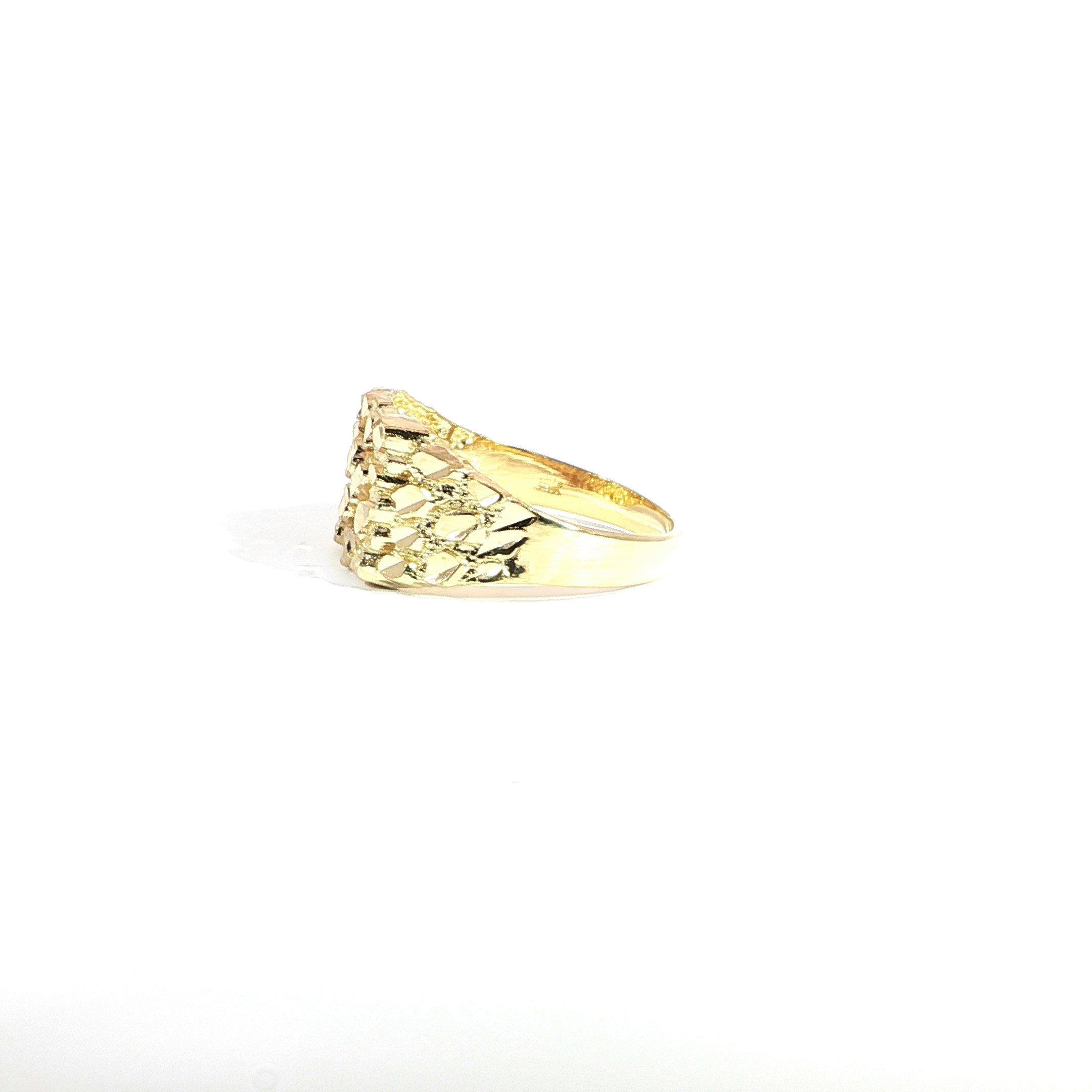14K Gold Nugget Ring – 11.54mm