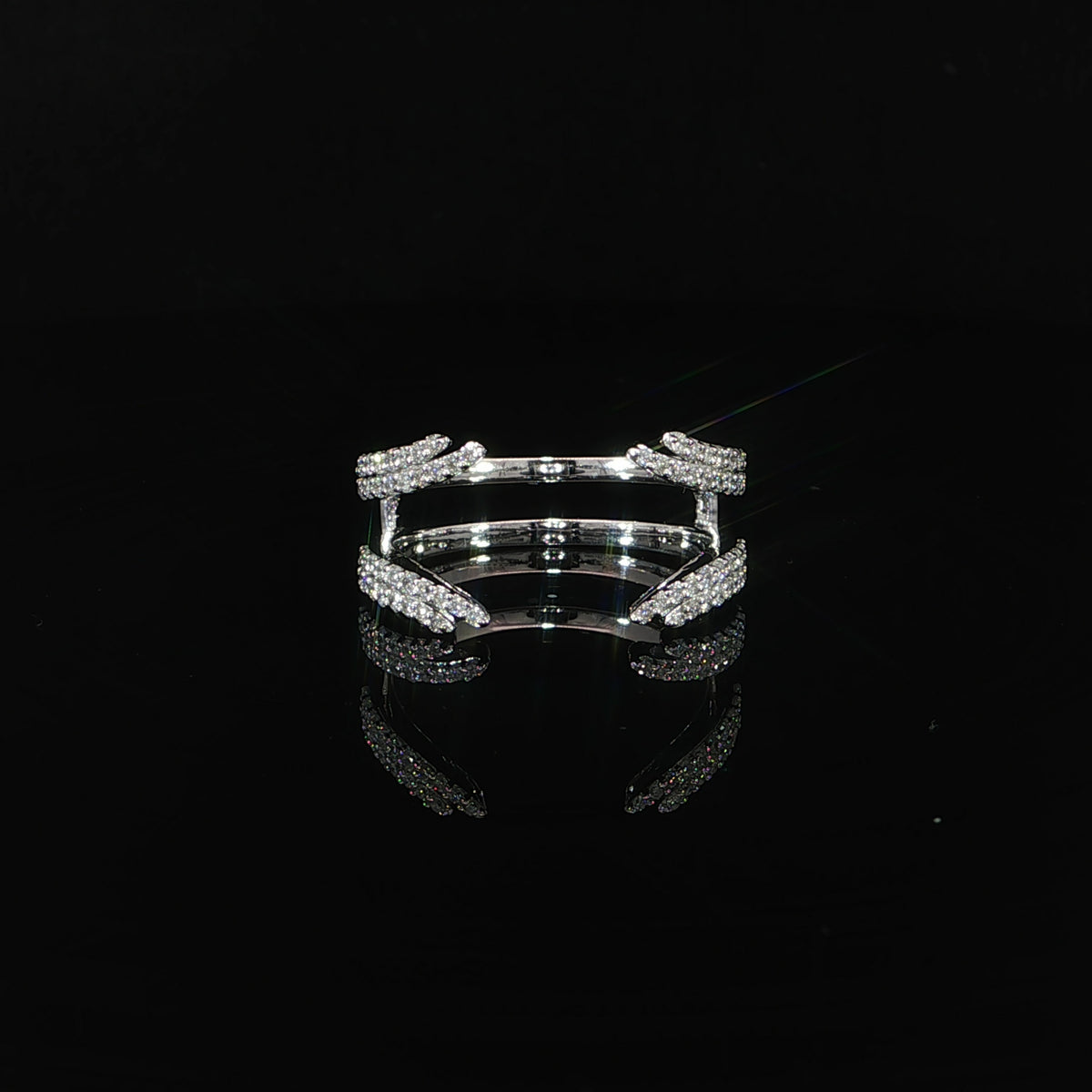 14K Double Row Open Diamond Enhancer – 0.41 CTW