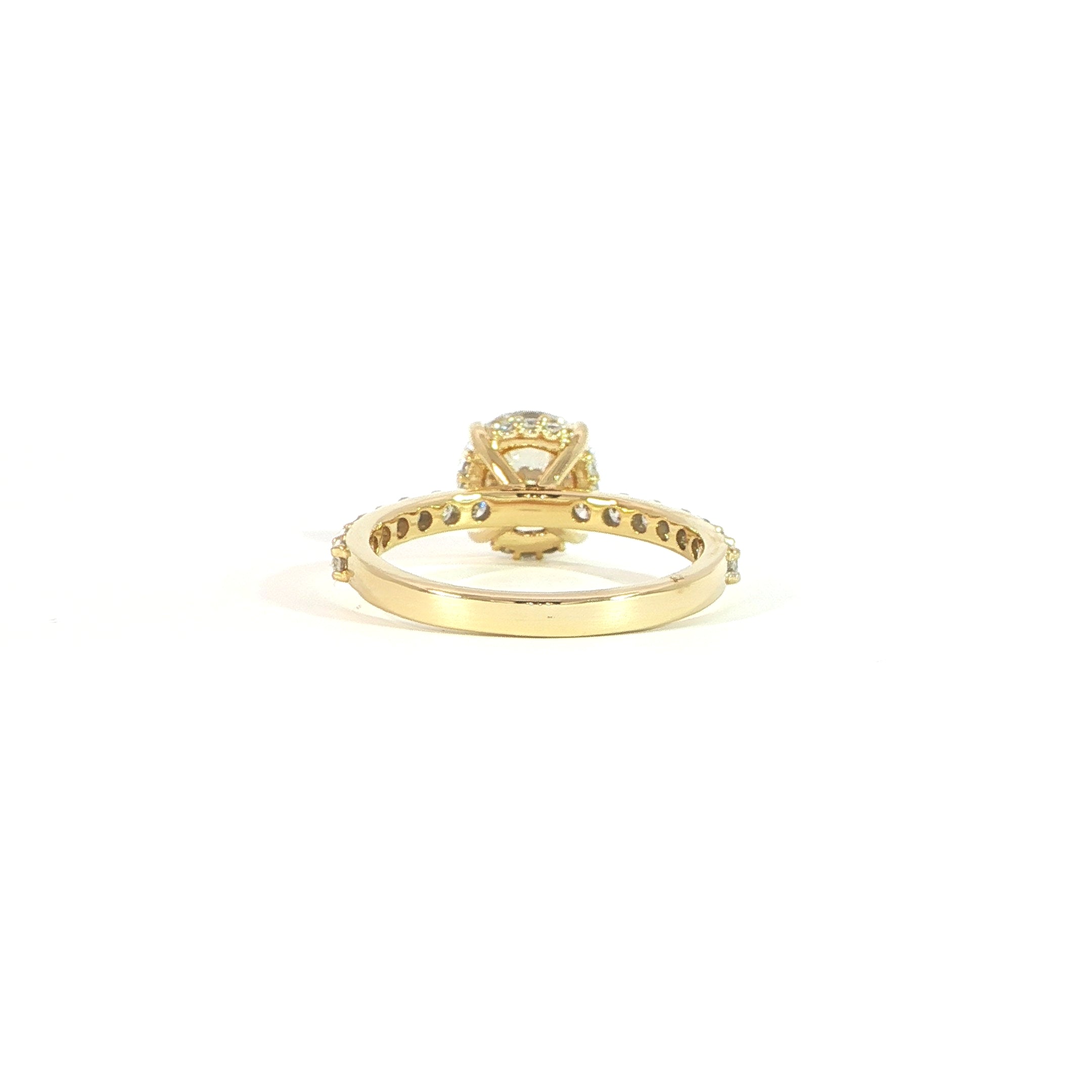 14K Gold Round Diamond Engagement Ring