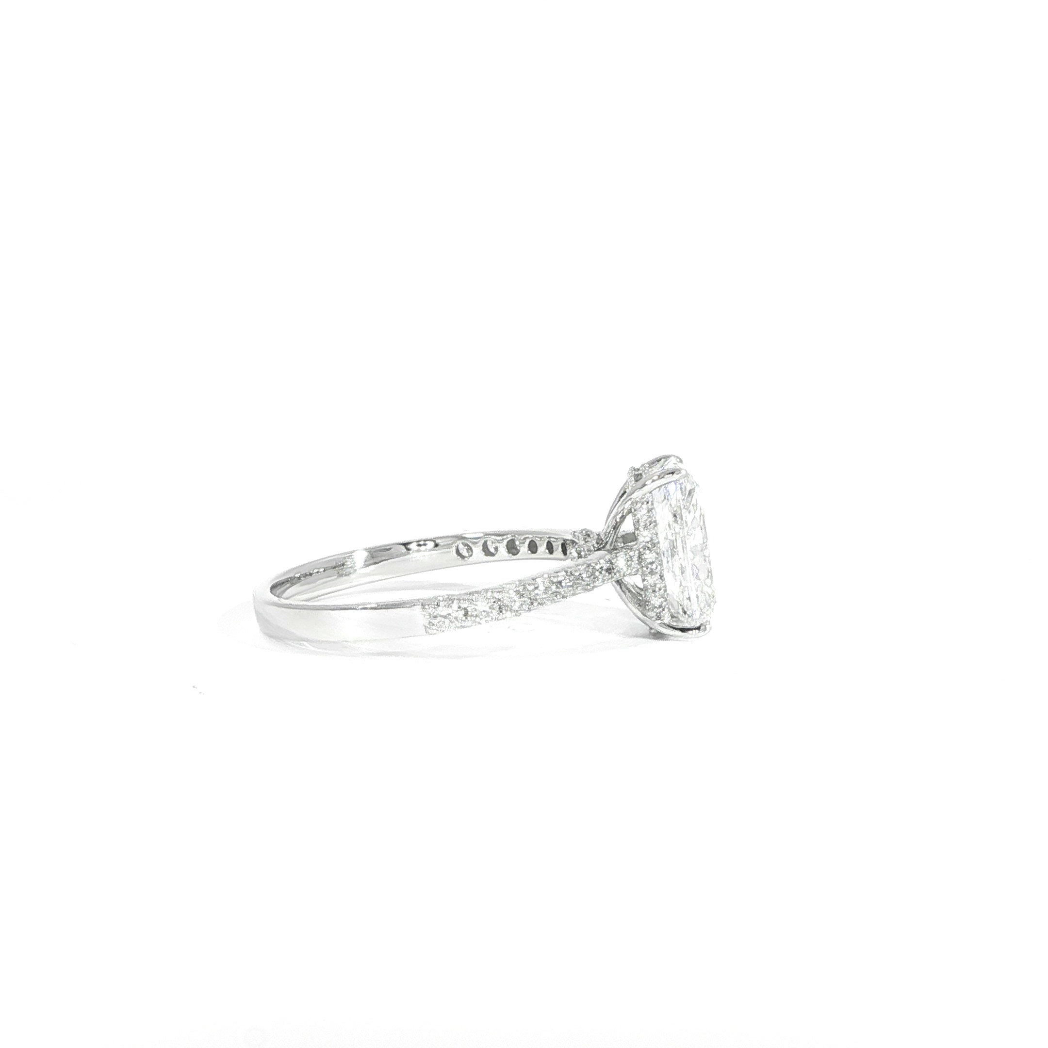 14K Radiant Cut Diamond Ring