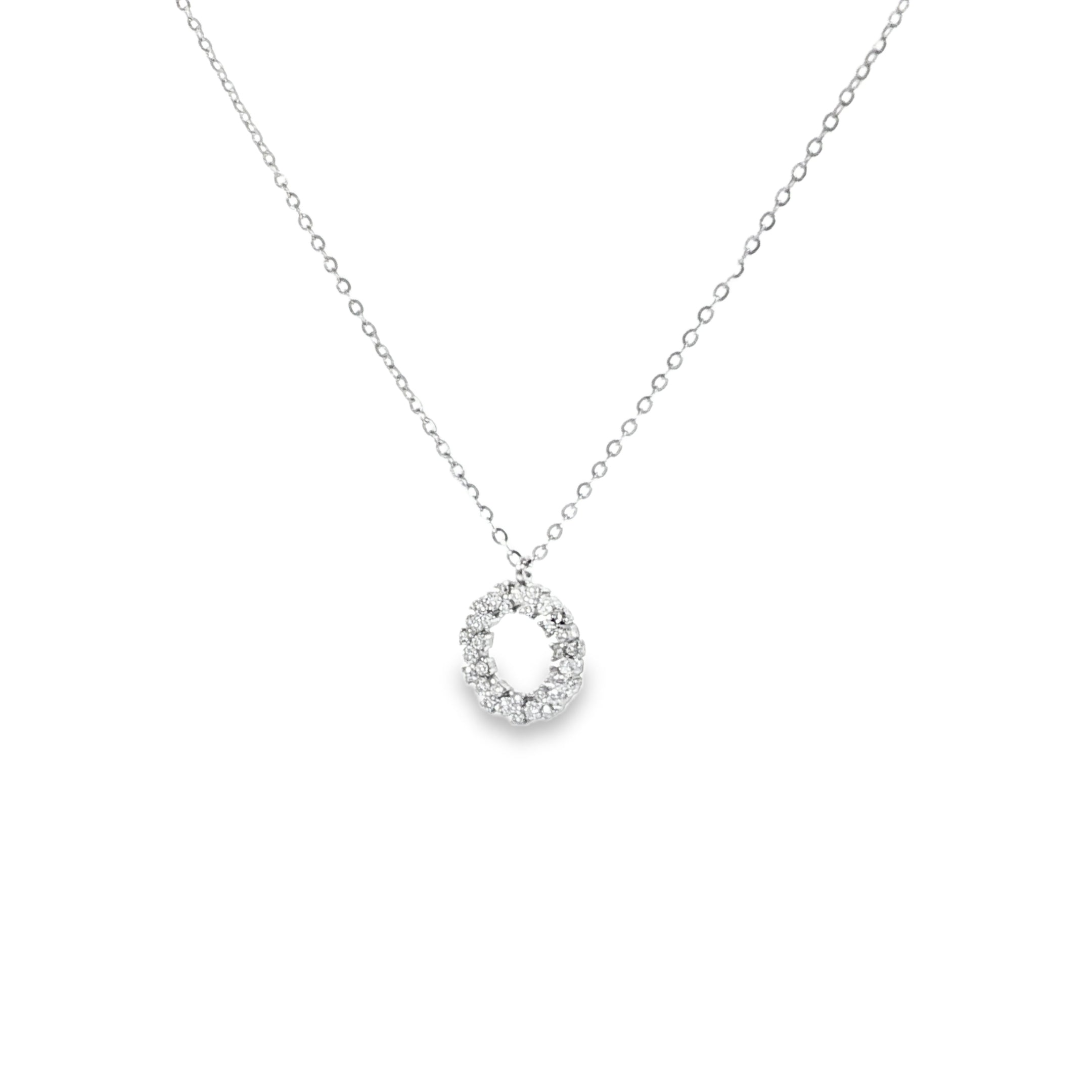 Sterling Silver Circle Pendant Necklace – VVS Moissanite 0.31 CTW