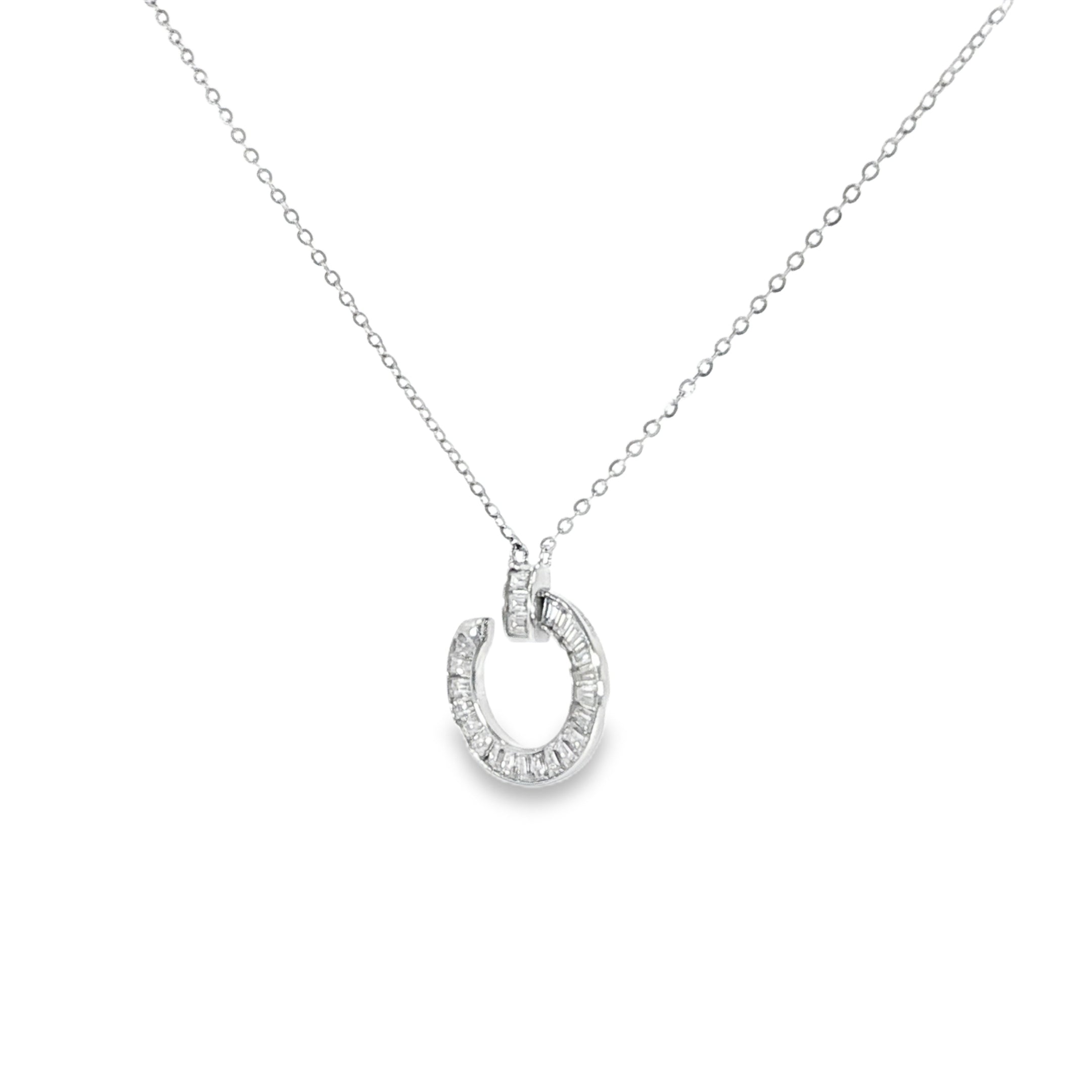 Sterling Silver Round Nail Shaped Pendant – VVS Moissanite