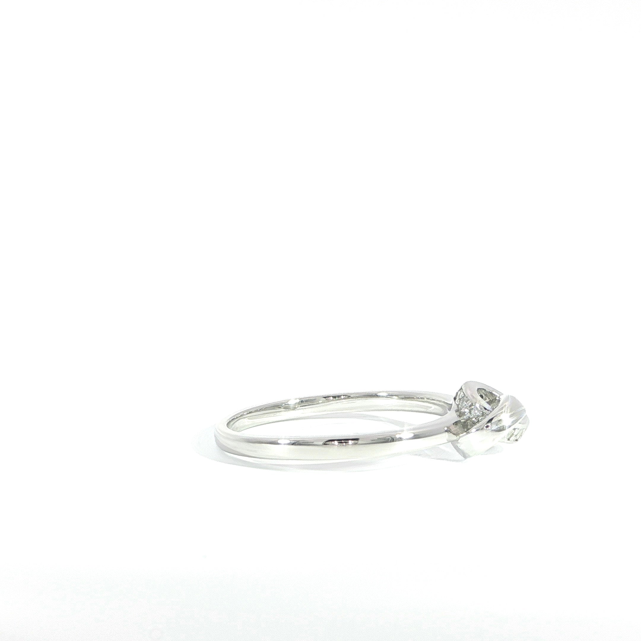 Sterling Silver Love Knot Moissanite Ring