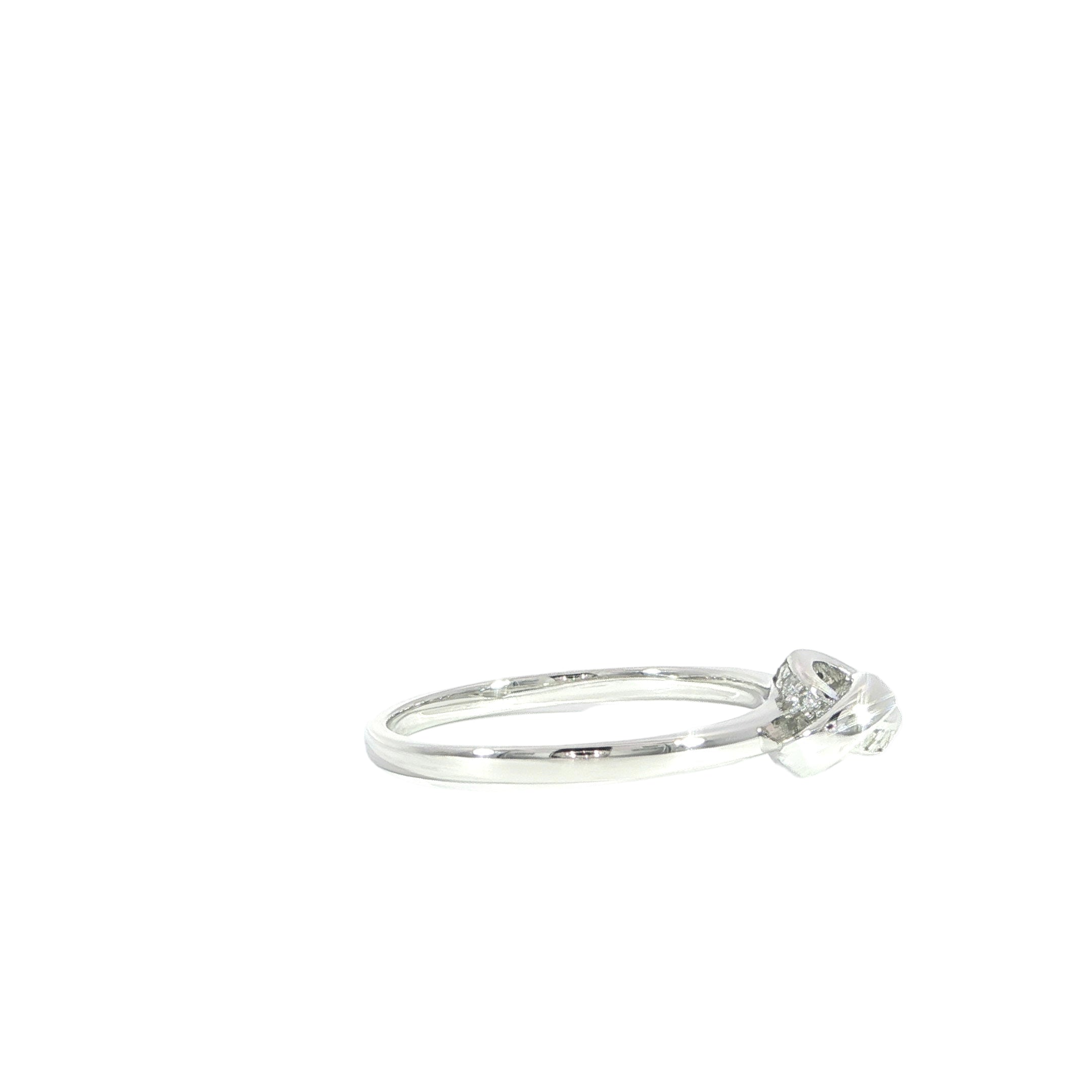 Sterling Silver Love Knot Moissanite Ring
