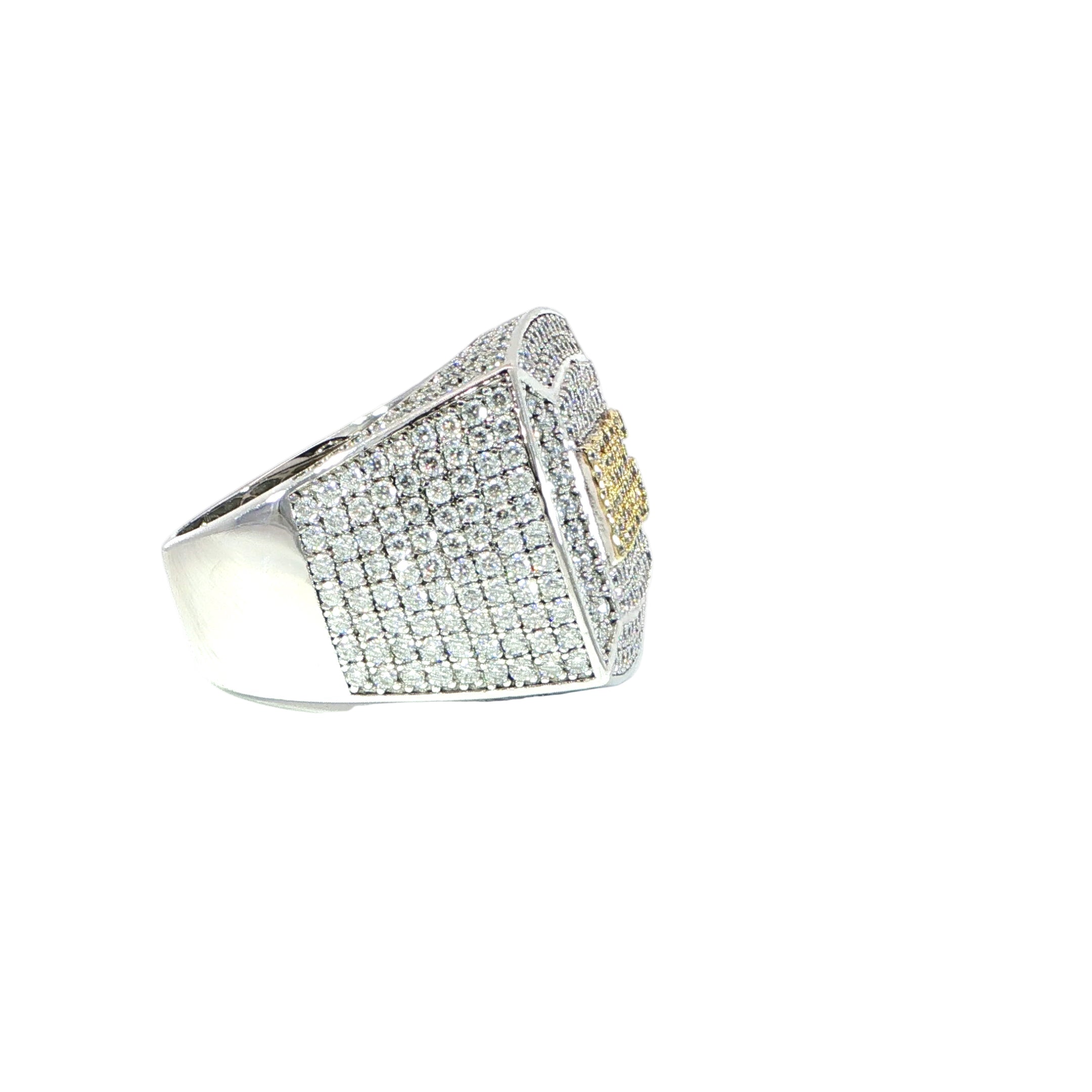 925 Sterling Silver VVS Moissanite King Ring – 5.05 CTW