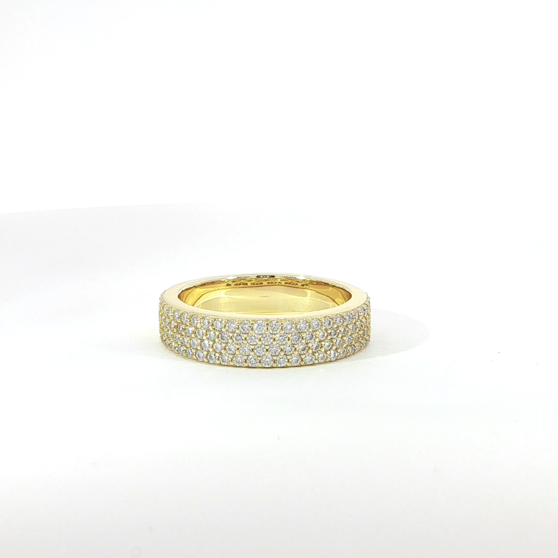 925 Sterling Silver VVS Moissanite Band - 2.6CT