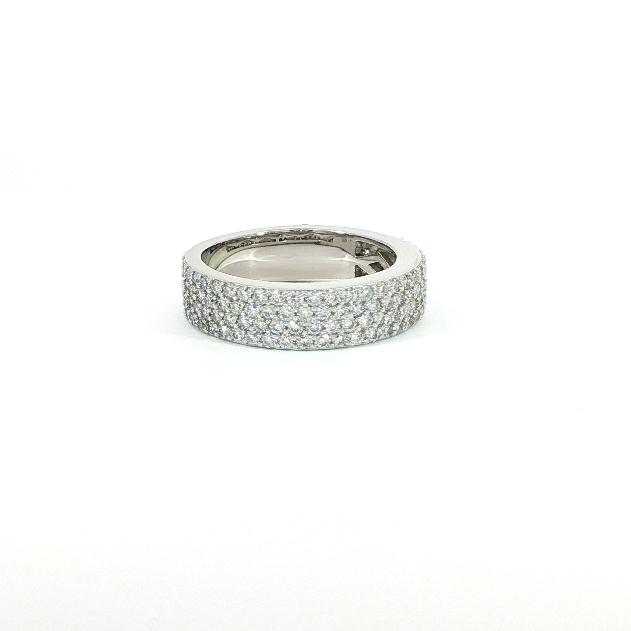 925 Sterling Silver VVS Moissanite Band - 2.6CT