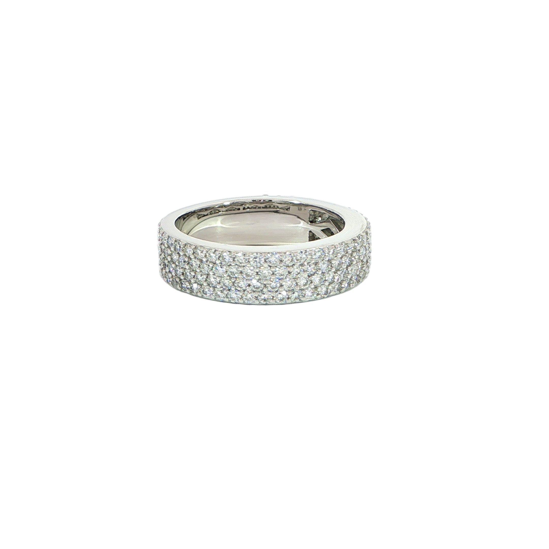 925 Sterling Silver VVS Moissanite Band - 2.6CT