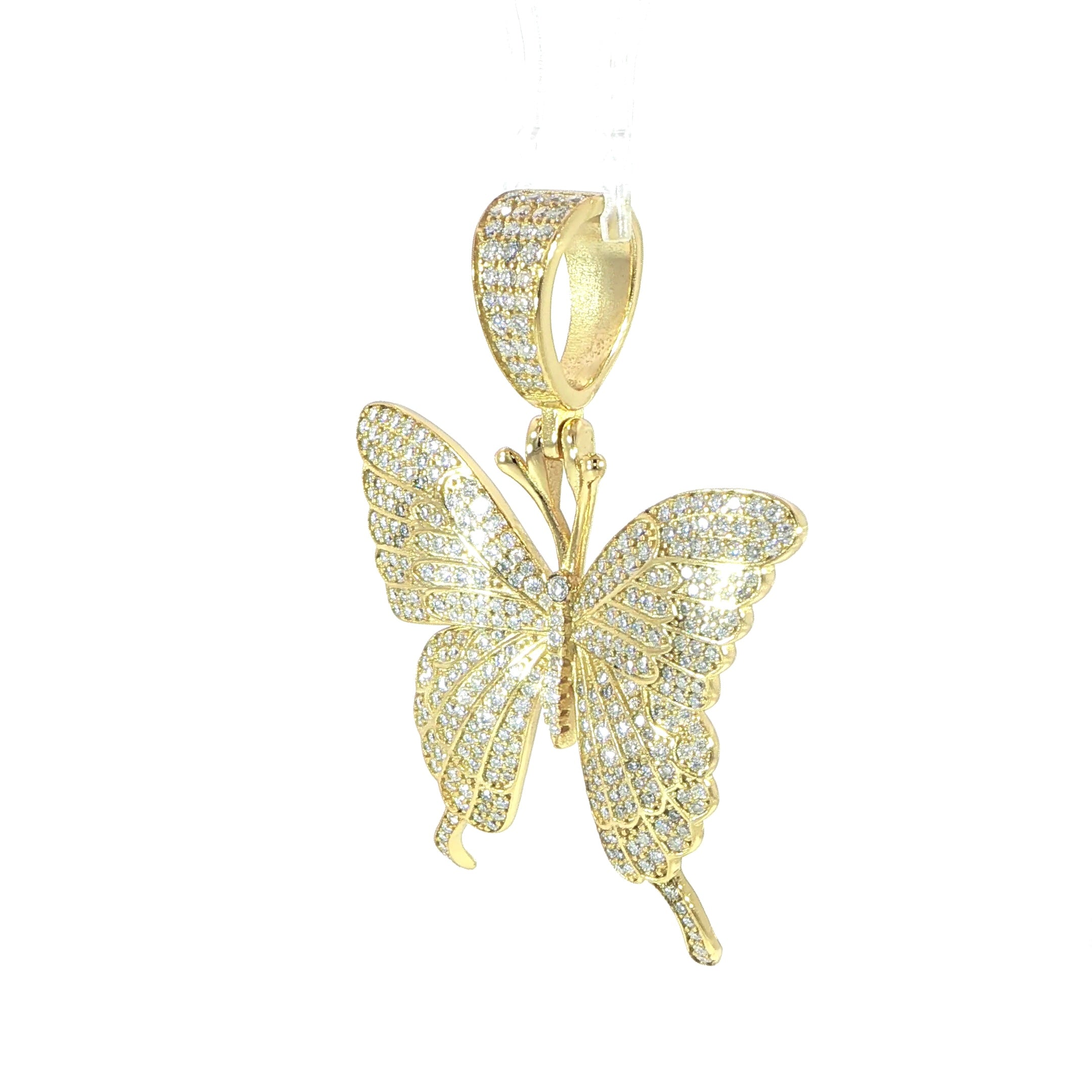 Sterling Silver Butterfly Pendant with VVS Moissanite - 2.65 Carat