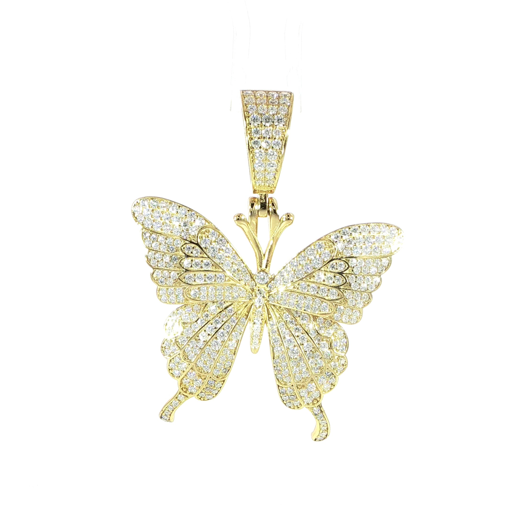 Sterling Silver Butterfly Pendant – VVS Moissanite 2.7 CTW