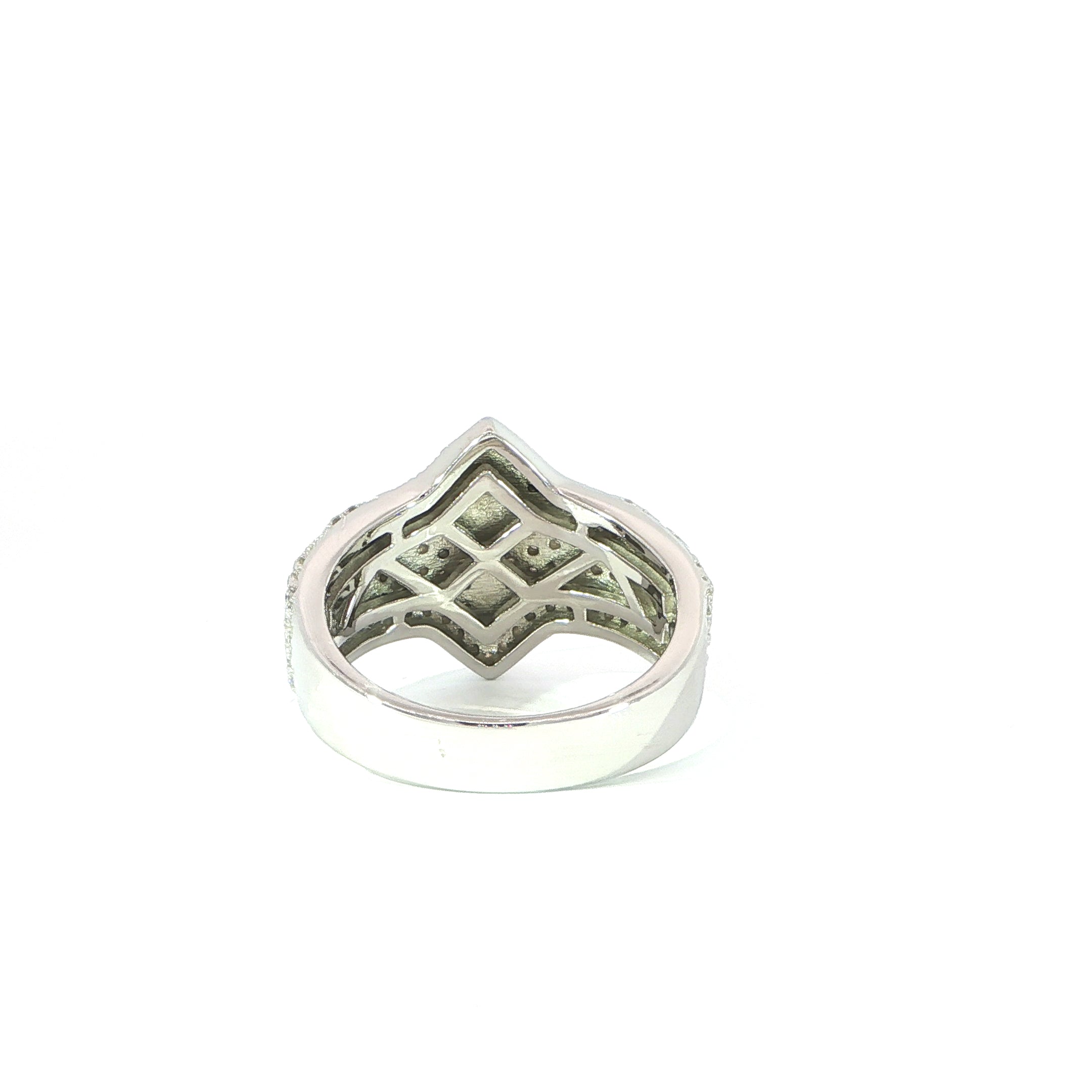 925 Sterling Silver VVS Moissanite Cross Ring