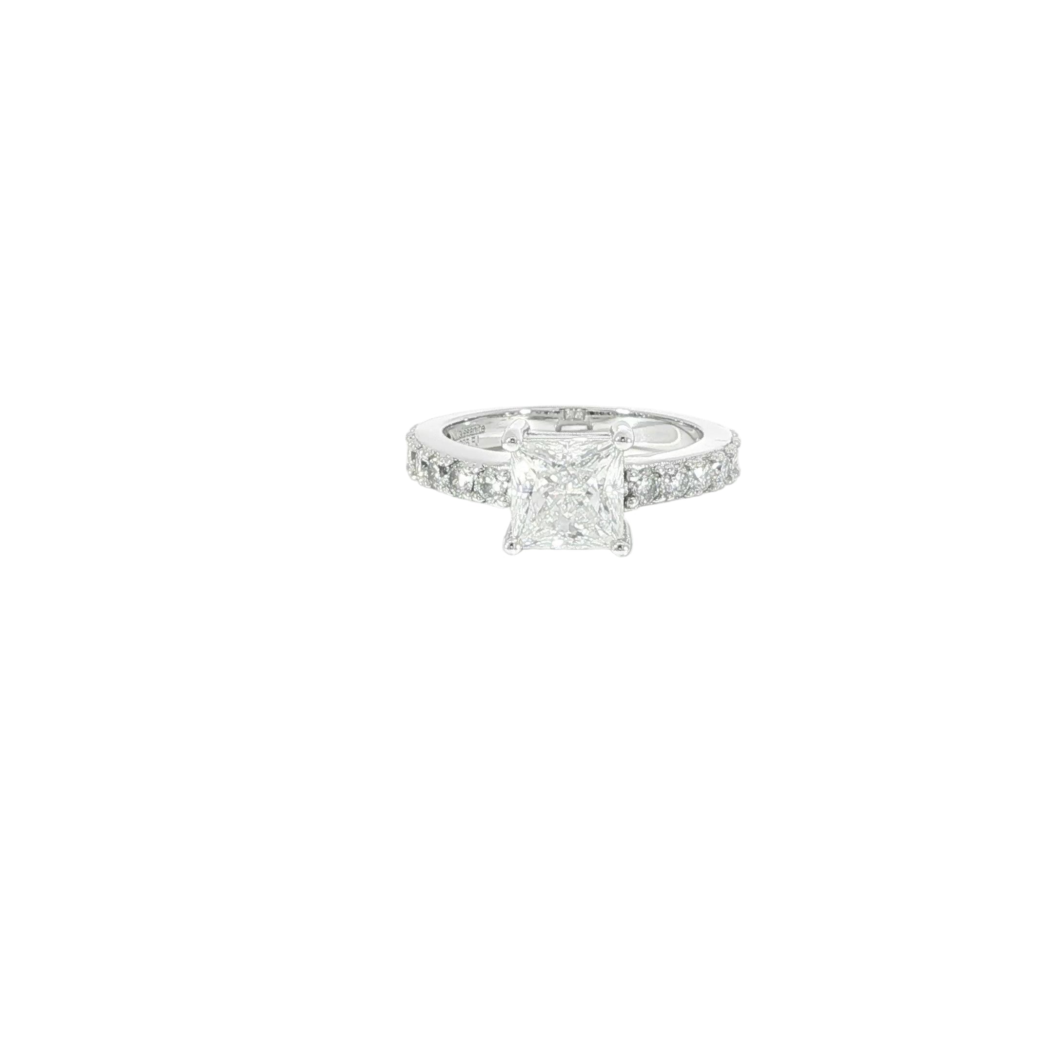 925 Sterling Silver VVS Moissanite Engagement Ring – 2.83ctw - 6