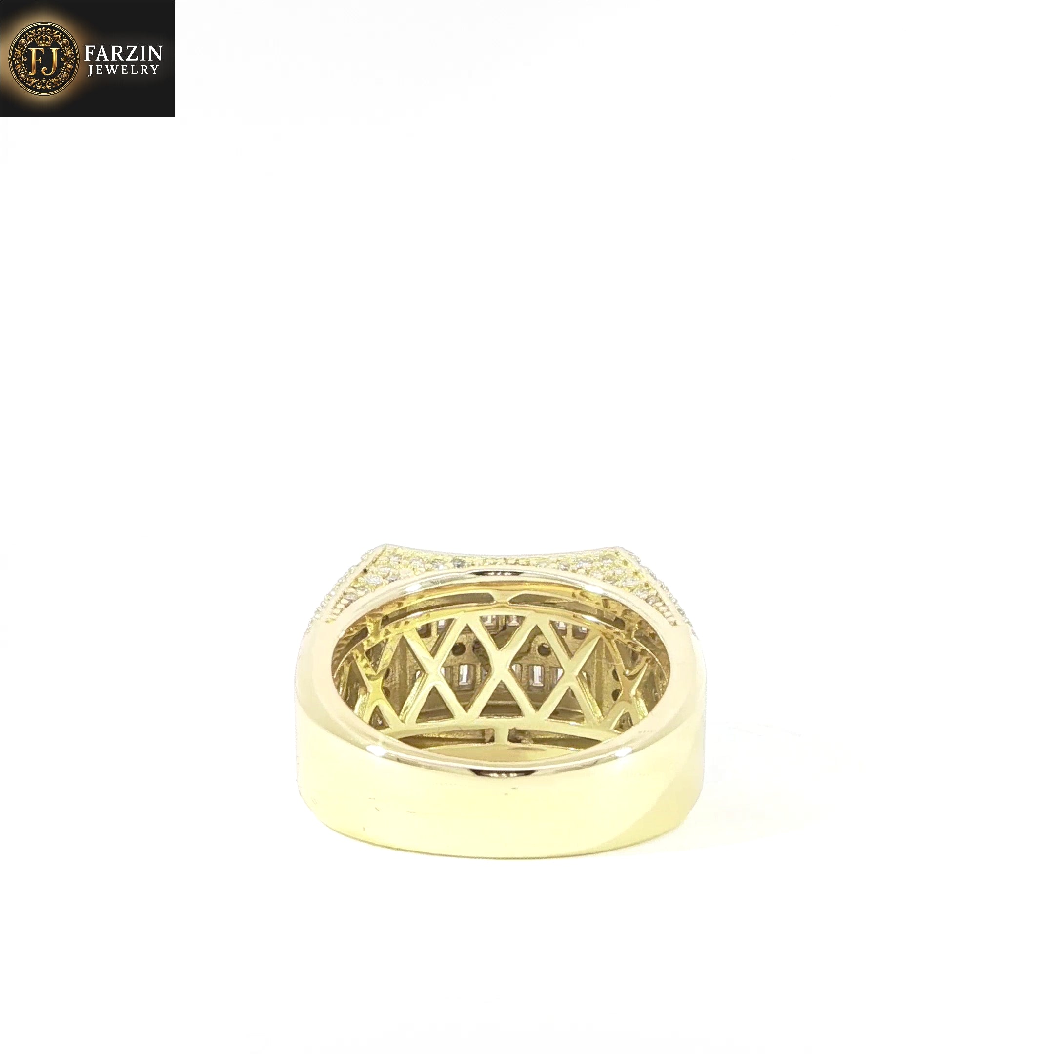 Sterling Silver Pave Set Ring with VVS Moissanite Stones, Two Color Options, 3.31 Total Carats