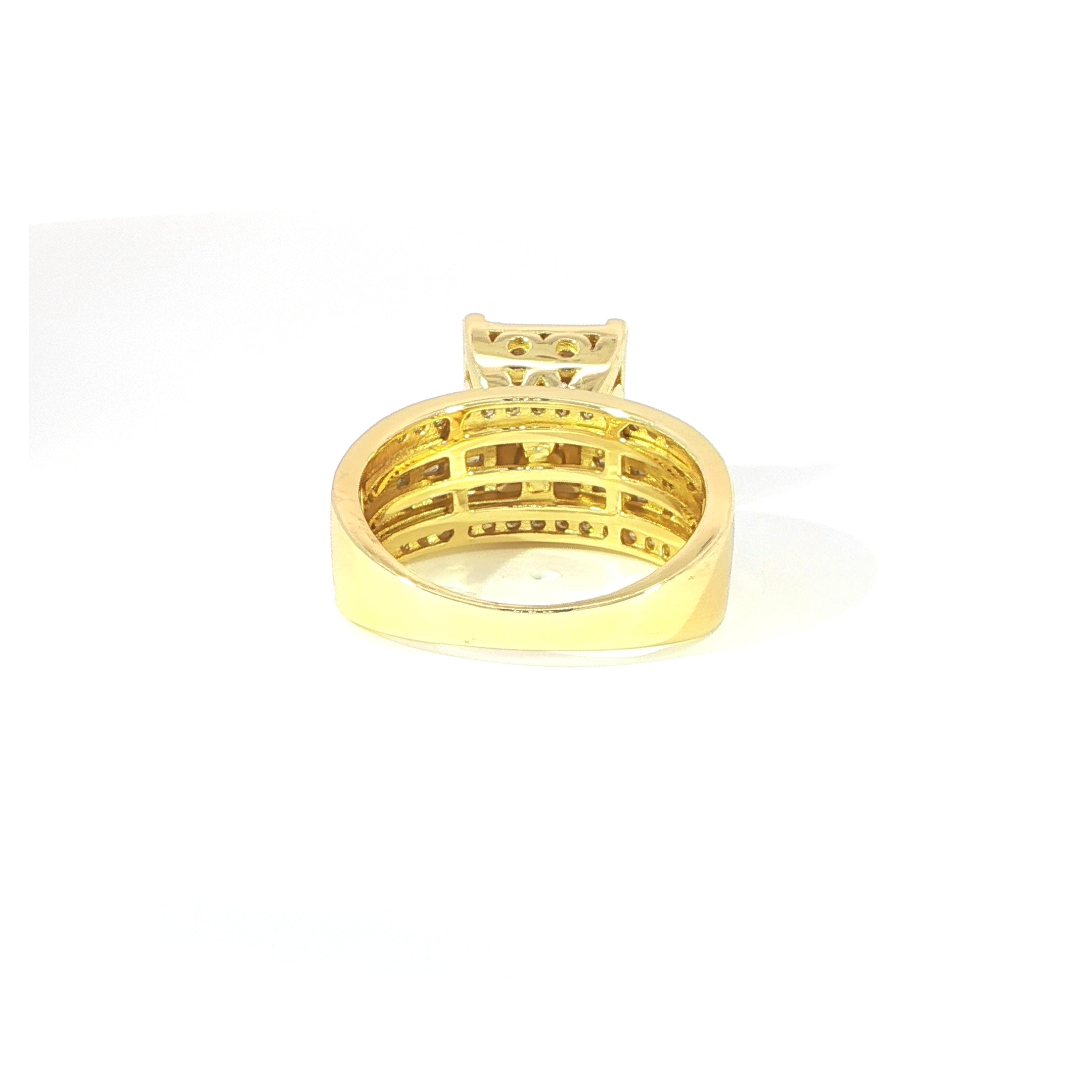 Sterling Silver Ring with VVS Moissanite Stones, 1.69 Total Carats