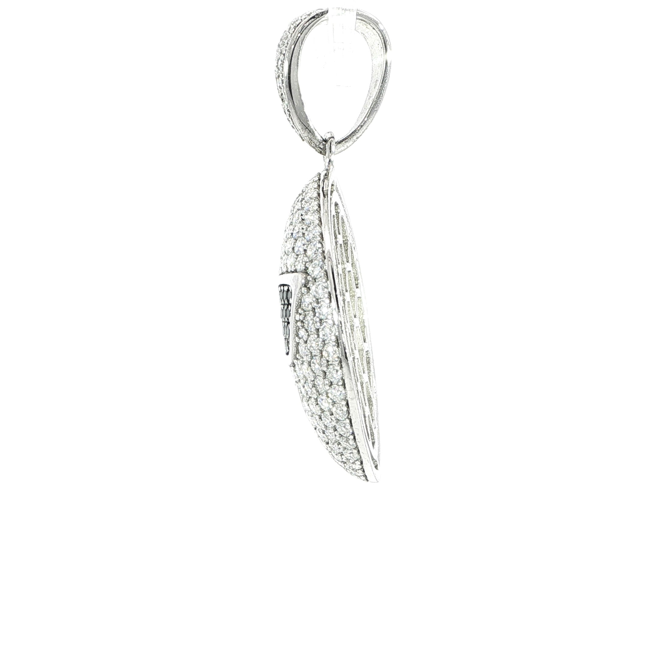 Sterling Silver Smiley Face Pendant – VVS Moissanite 2.7 CTW