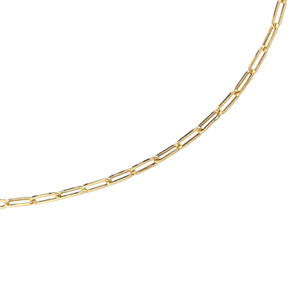 14K Solid Paperclip Chain