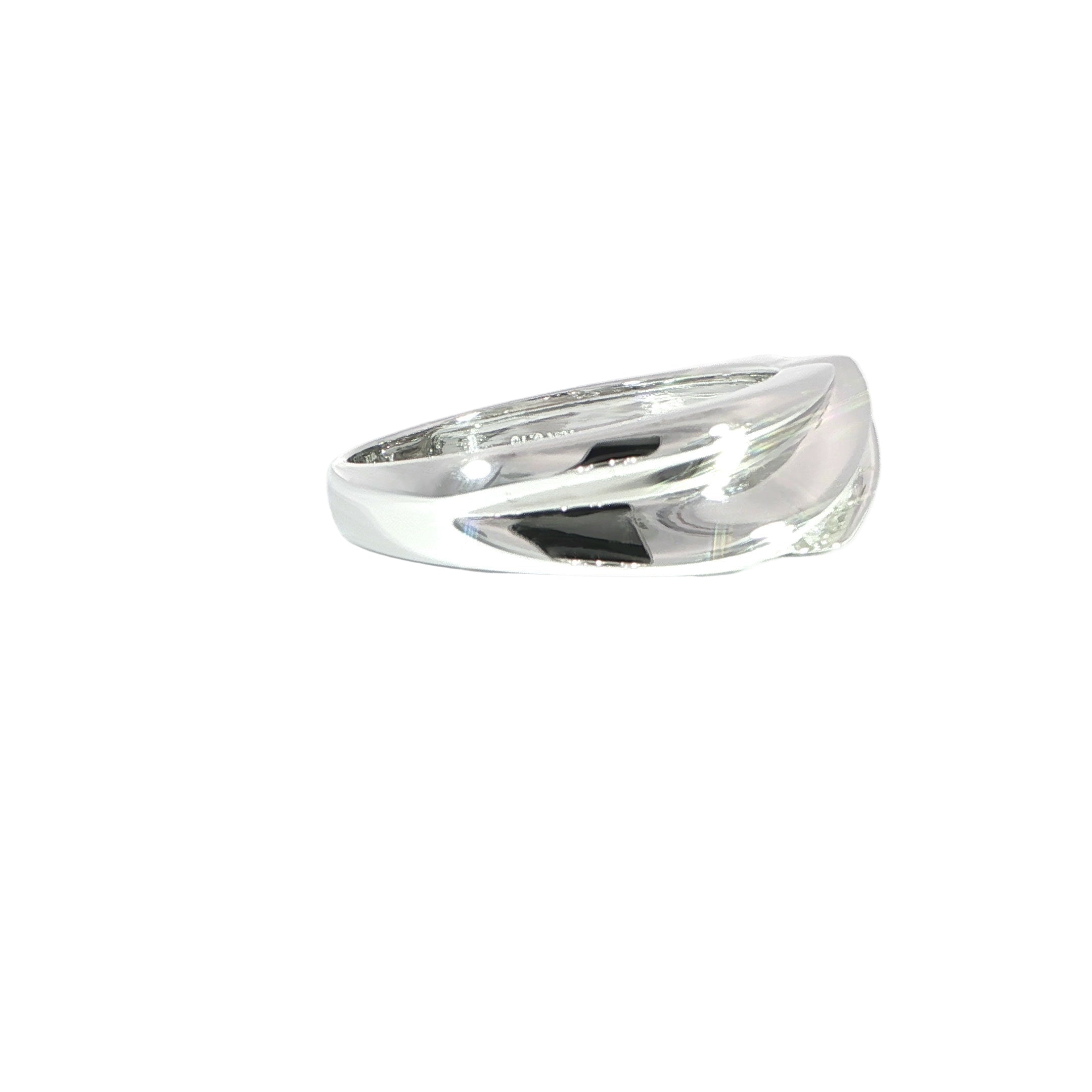 10K White Gold Natural Diamond Band Ring