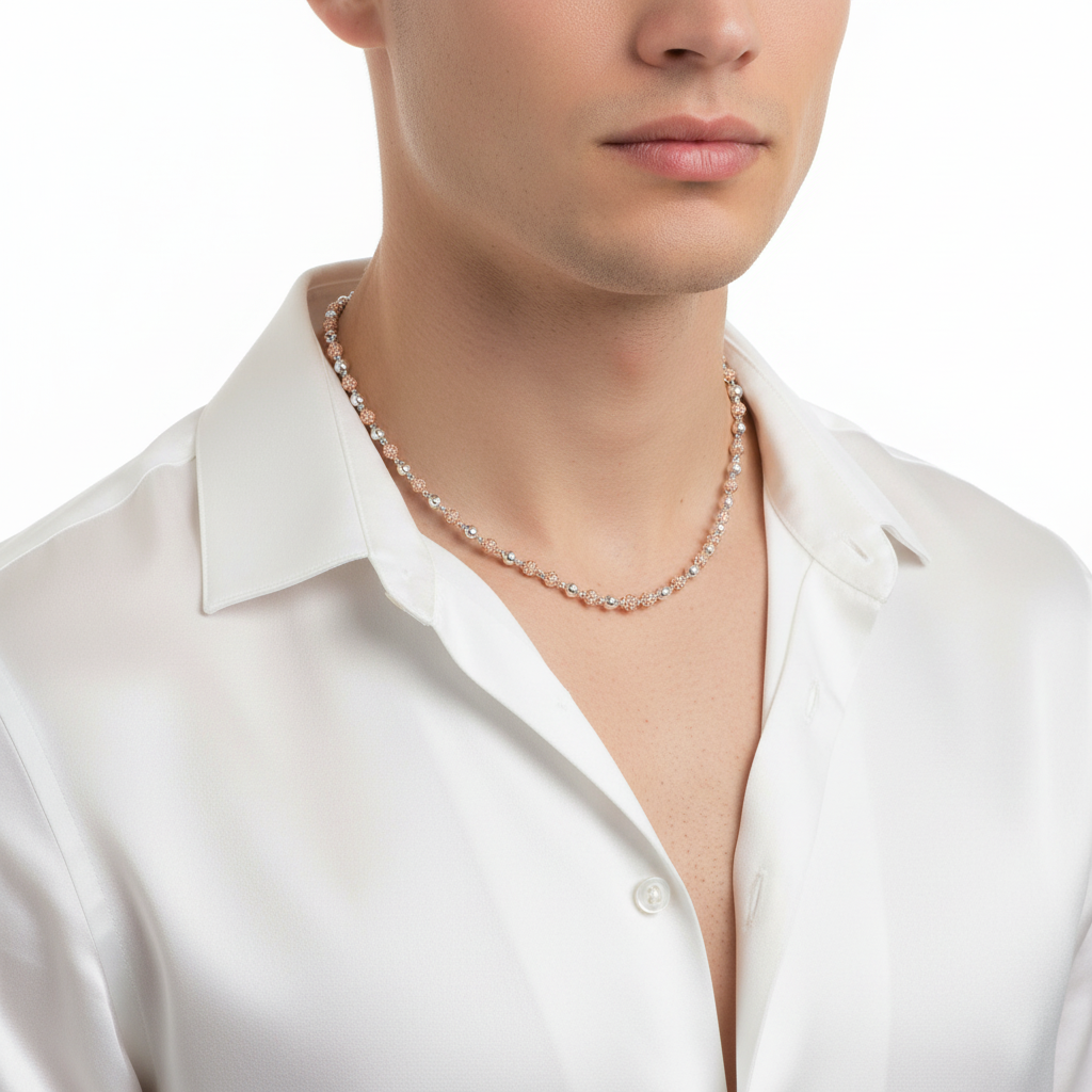 Sterling Silver Solid Station Necklace - VVS Moissanite 5 CTW