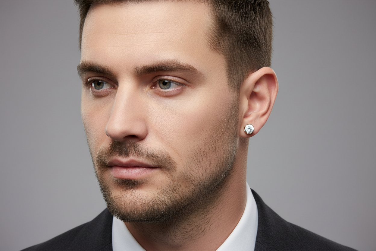 10K Yellow Gold Round Cluster Earrings – 0.50 CTW