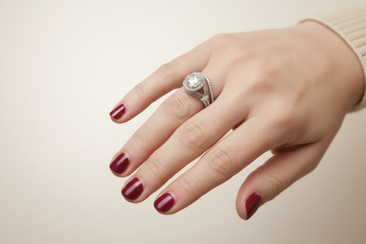 Sterling Silver Oval Engagement Set – VVS Moissanite 2 CT