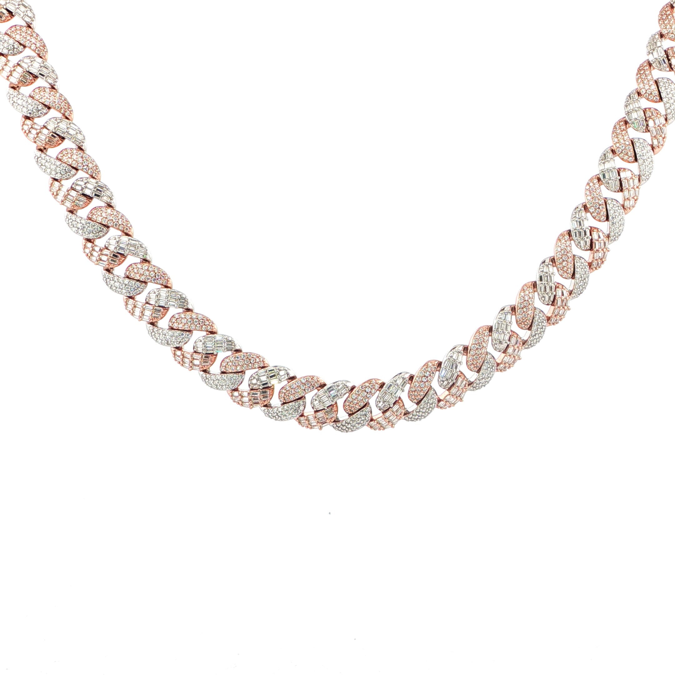 Sterling Silver Iced-Out Miami Cuban Chain – VVS Moissanite 12MM